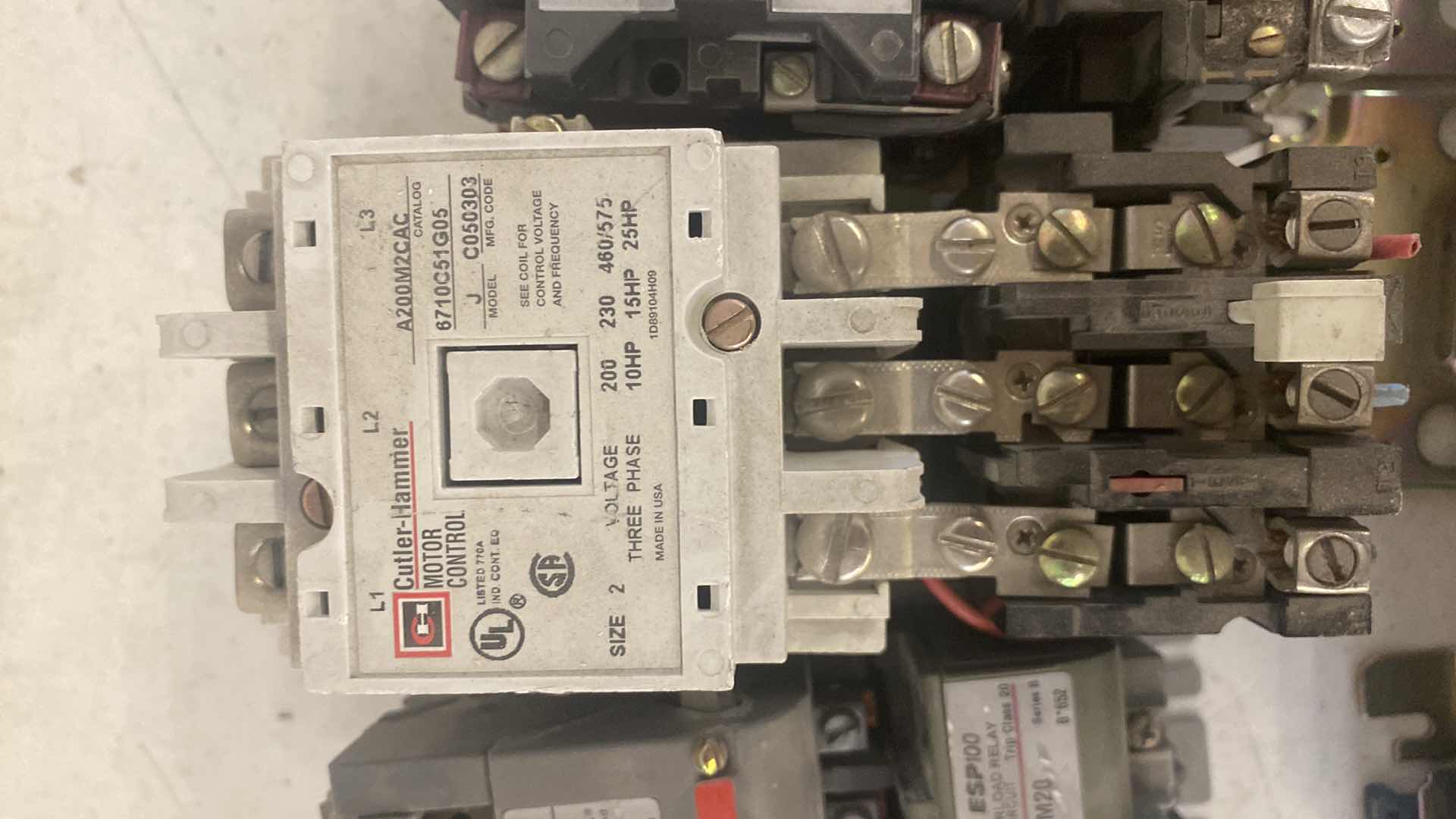 Photo 6 of ASSORTED MOTOR CONTROLS WESTINGHOUSE CUTLER HAMMER