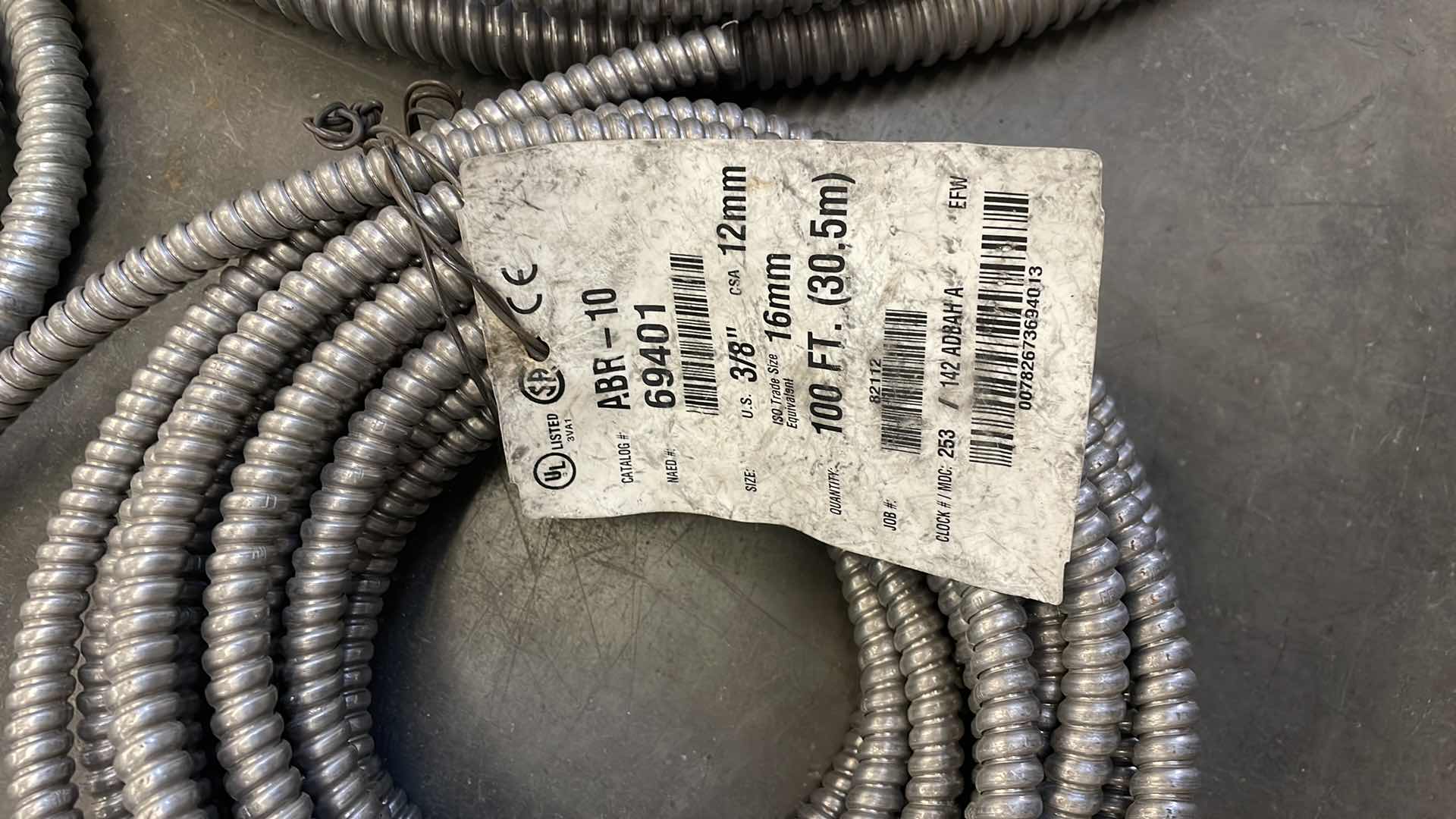 Photo 2 of FLEXIBLE ELECTRICAL CONDUIT VARIETY OF SIZES UNKNOWN FOOTAGE OR LENGTHS