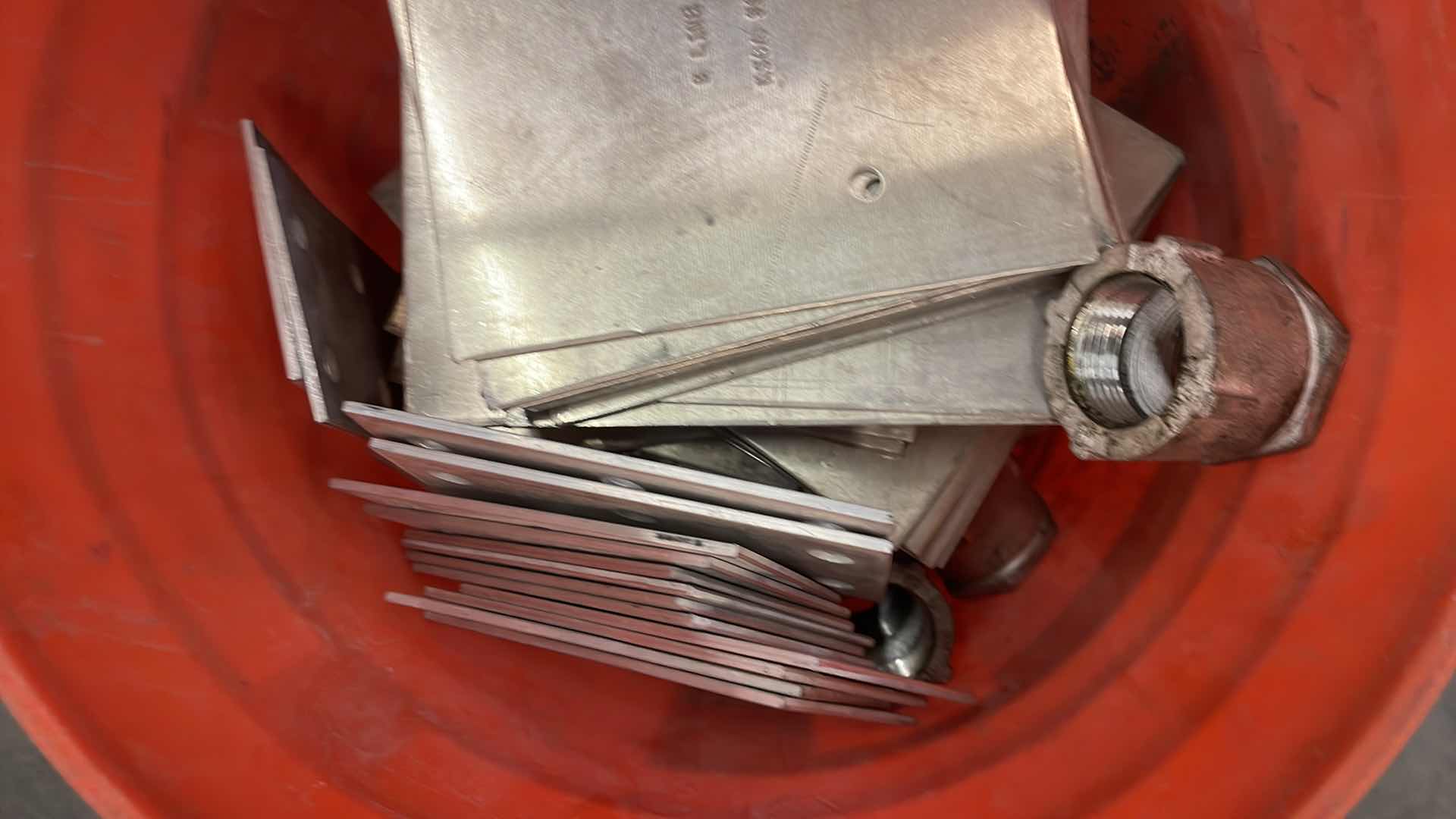 Photo 1 of BUCKET OF ALUMINUM PARTS