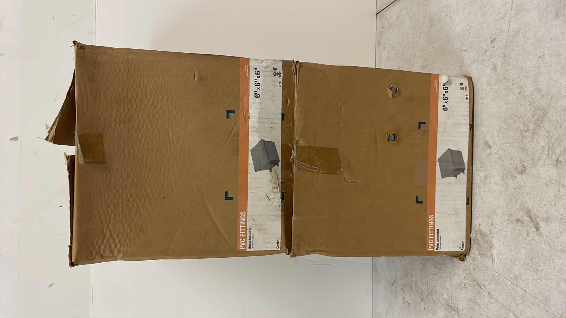 Photo 1 of CARLON® E989RRR-UPC MOLDED NON-METALLIC RIGID JUNCTION BOX, 6" X 6" X 6", SCREW COVER, NEMA 6P, POLYCARBONATE (16)