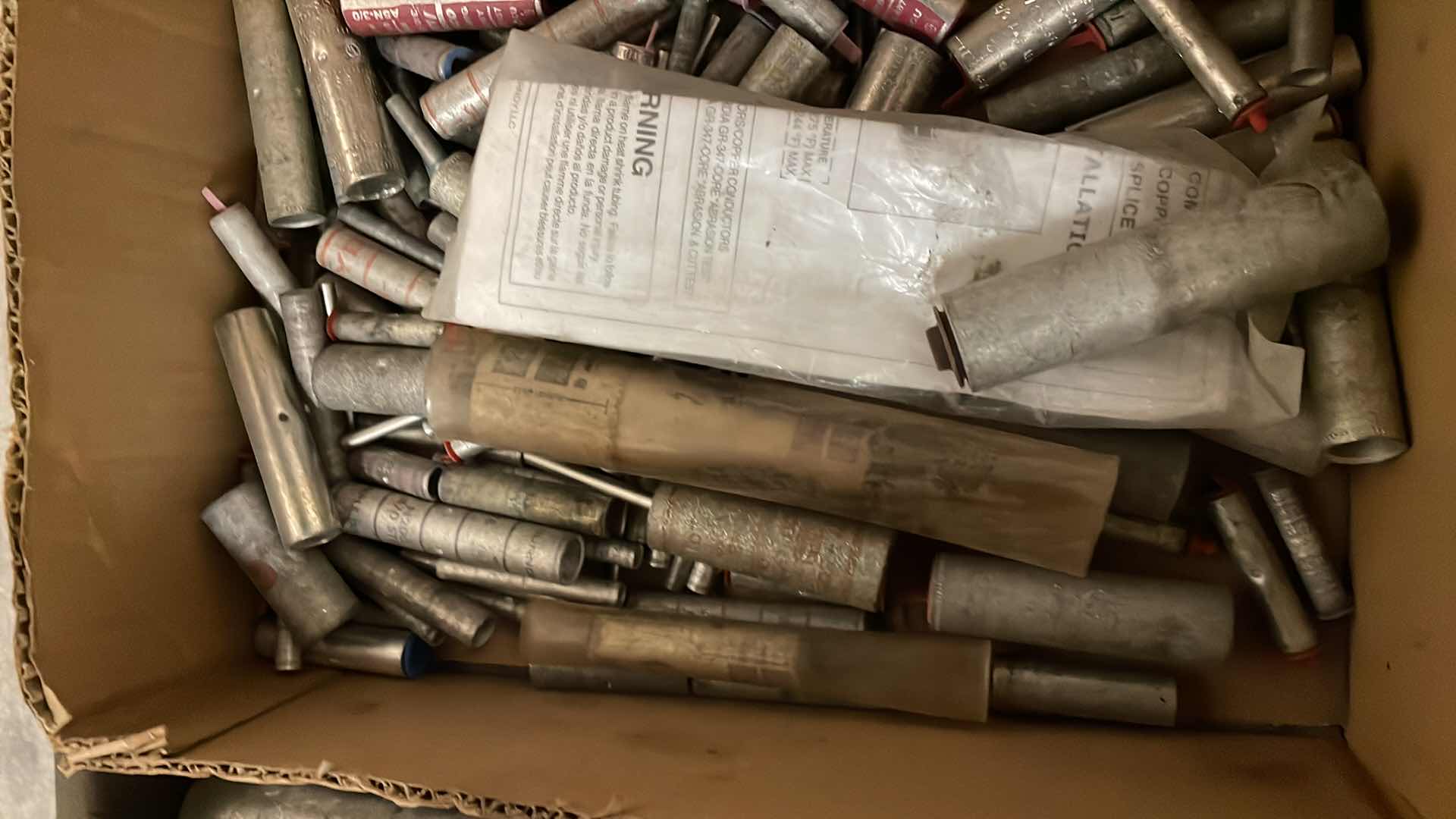 Photo 13 of CART WITH CONTENTS ALUMINUM AND COPPER PLATED LUGS SPLICES