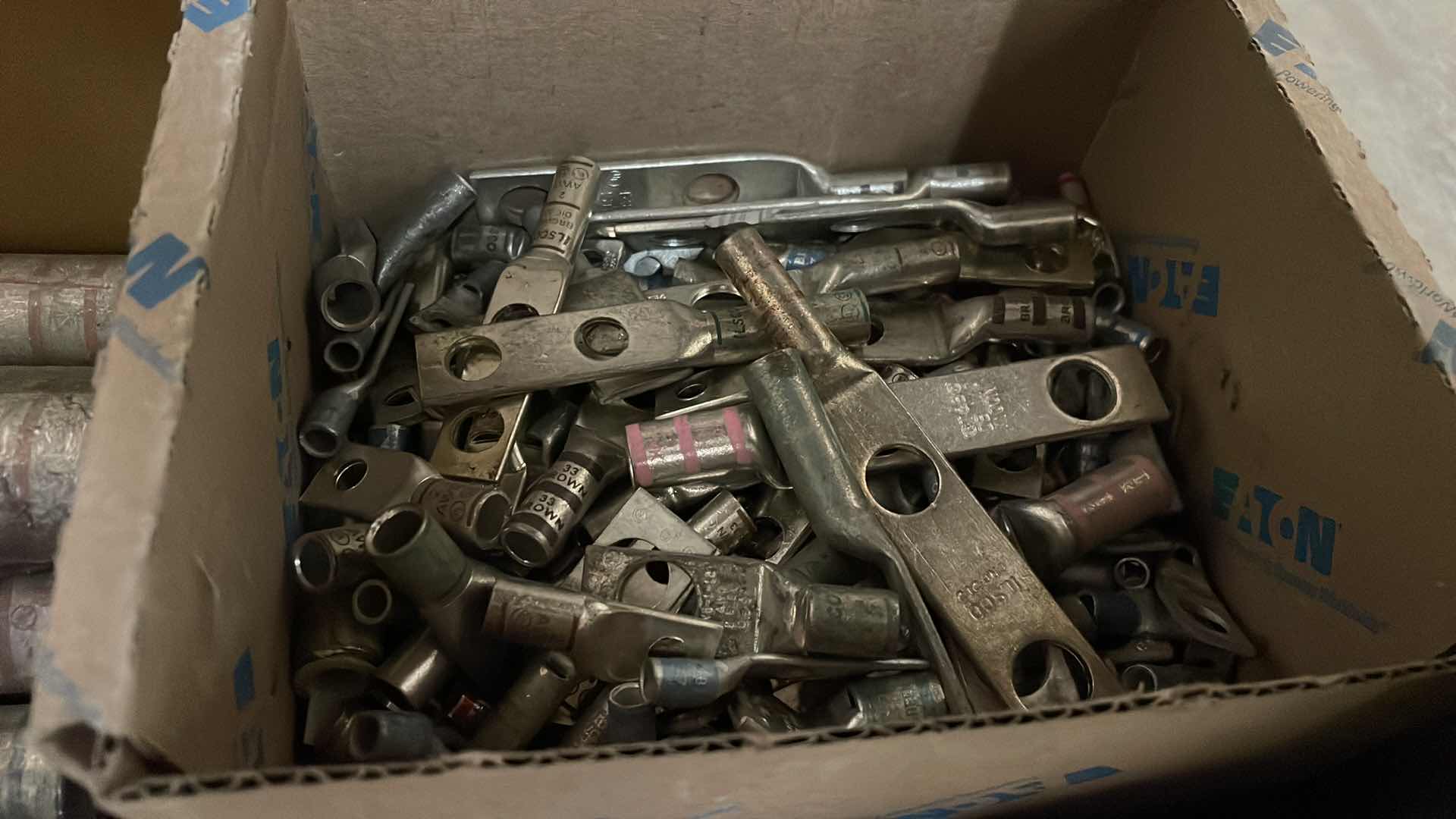 Photo 3 of CART WITH CONTENTS ALUMINUM AND COPPER PLATED LUGS SPLICES