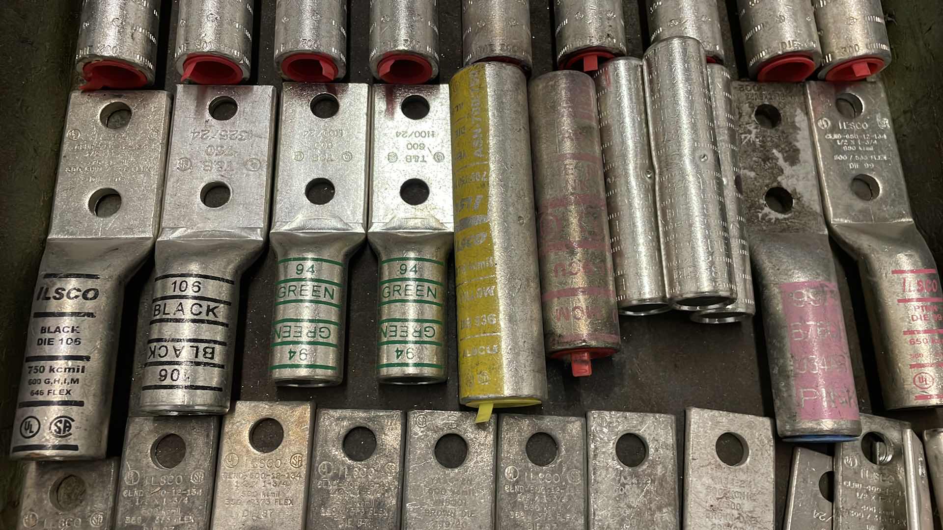 Photo 9 of CART WITH CONTENTS ALUMINUM AND COPPER PLATED LUGS SPLICES