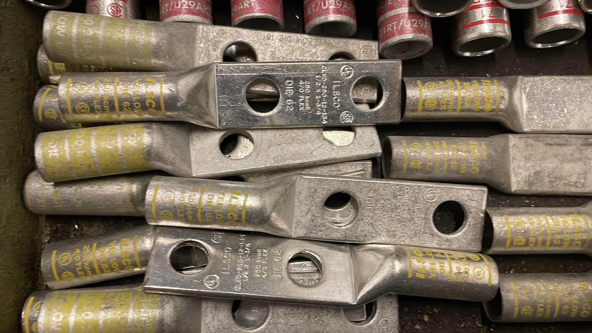 Photo 5 of CART WITH CONTENTS ALUMINUM AND COPPER PLATED LUGS SPLICES