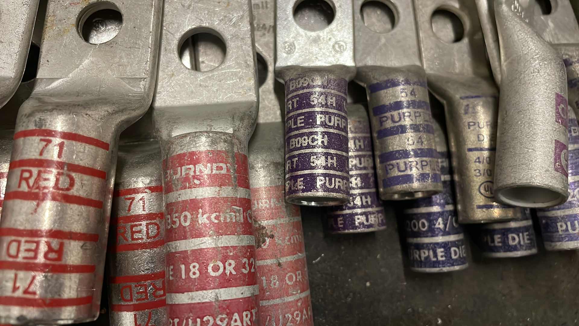 Photo 7 of CART WITH CONTENTS ALUMINUM AND COPPER PLATED LUGS SPLICES