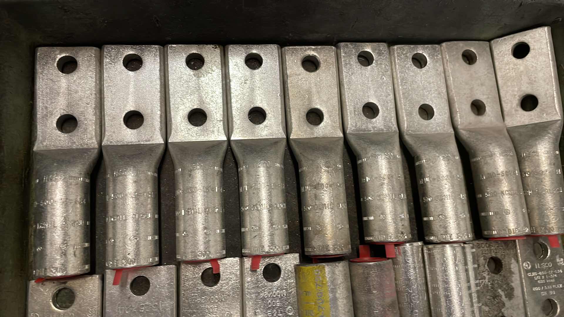 Photo 1 of CART WITH CONTENTS ALUMINUM AND COPPER PLATED LUGS SPLICES