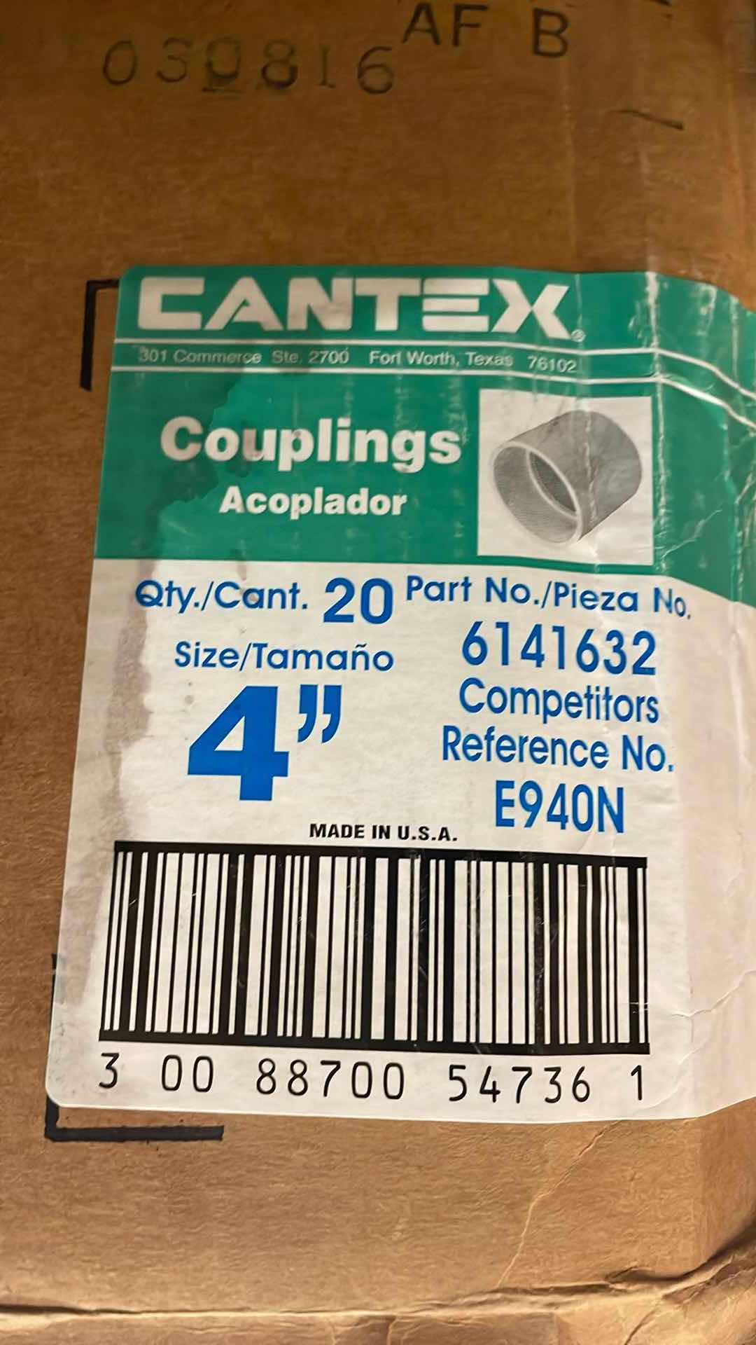 Photo 4 of CANTEX 4” COUPLINGS & FEMALE ADAPTERS