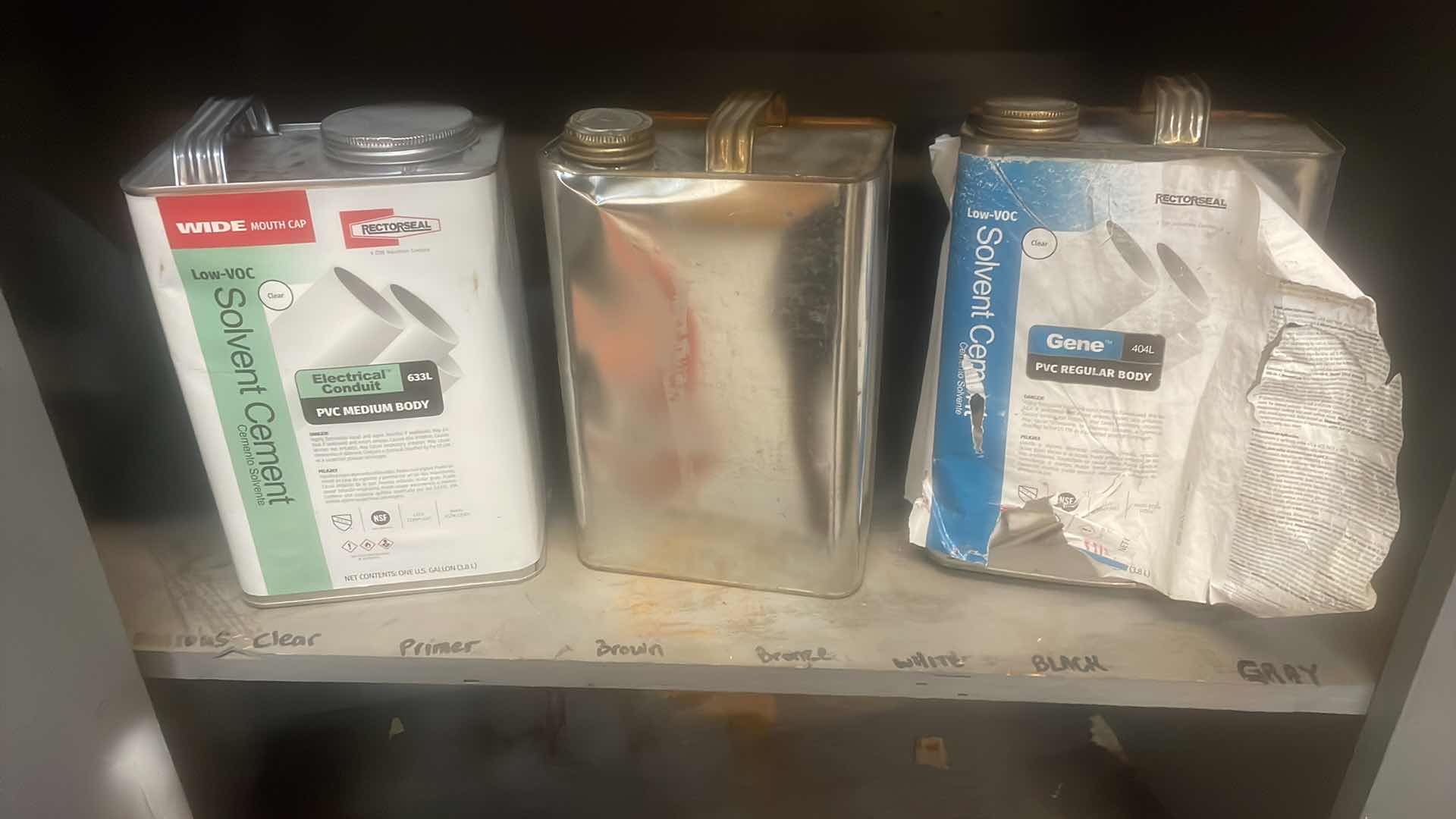 Photo 3 of ANGLED WOOD CABINET 13”-20” x 32” x 84 CONTENTS INCLUDED