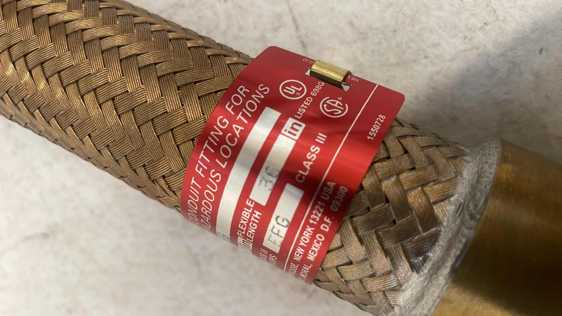 Photo 1 of CROUSE-HINDS ECGJH236 3/4" EXPLOSIONPROOF, DUST-IGNITIONPROOF FLEXIBLE COUPLING, 36" LENGTH