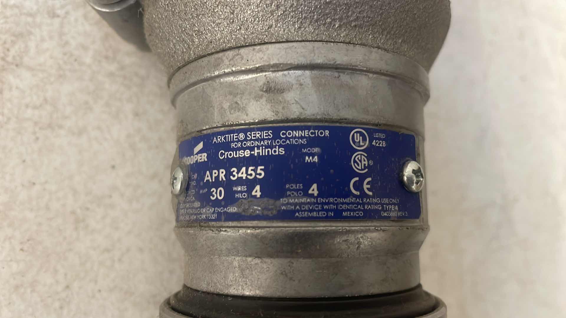 Photo 1 of COOPER M4 PLUG 30A ARKTITE SERIES APR3455