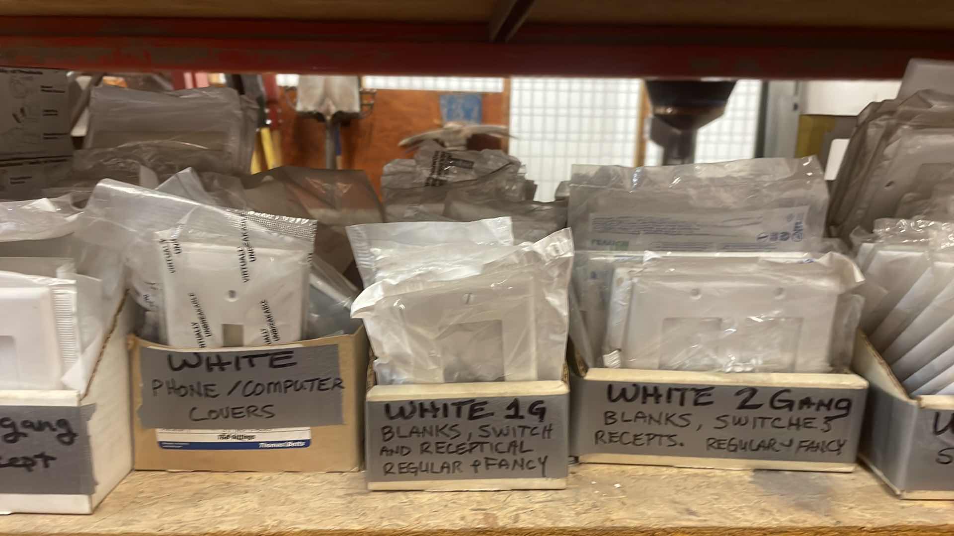 Photo 3 of WALL OUTLET AND LIGHT SWITCH FACE PLATES WHITE ALMOND BLACK STAINLESS