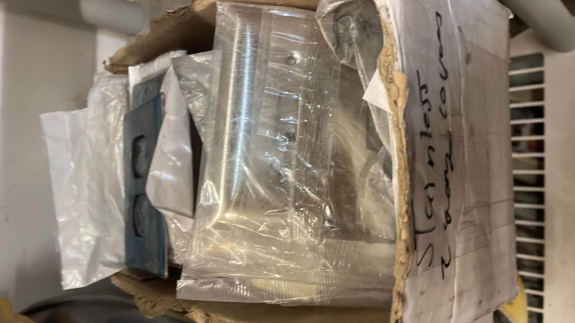 Photo 7 of WALL OUTLET AND LIGHT SWITCH FACE PLATES WHITE ALMOND BLACK STAINLESS