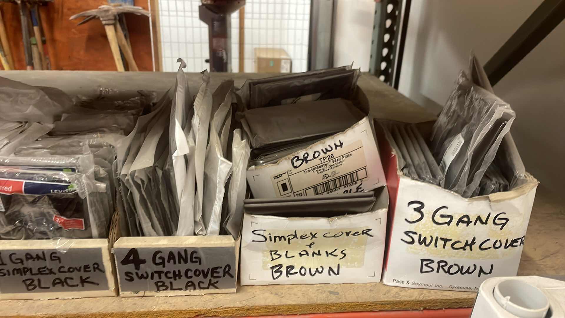 Photo 1 of WALL OUTLET AND LIGHT SWITCH FACE PLATES WHITE ALMOND BLACK STAINLESS