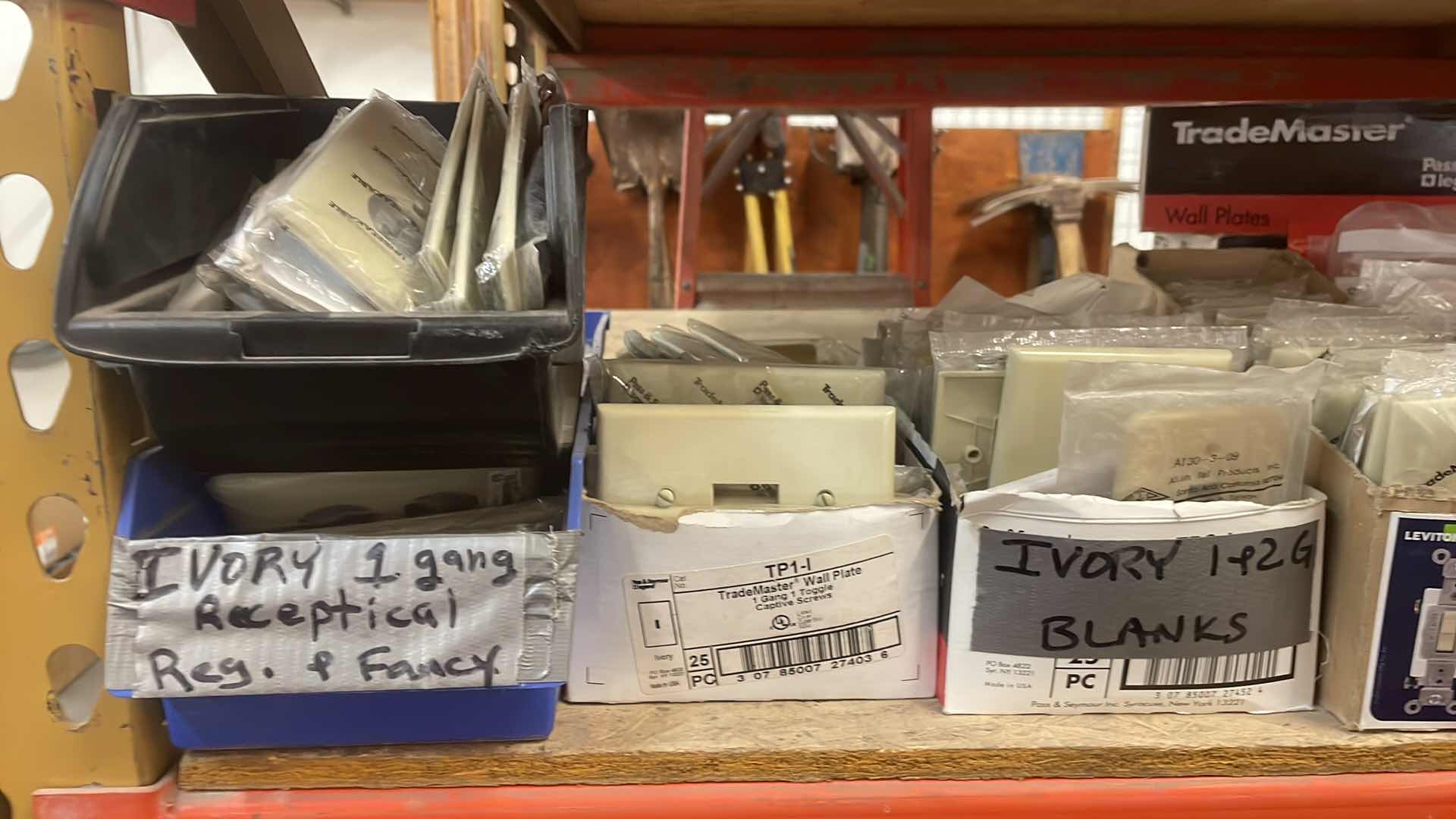 Photo 1 of WALL OUTLET AND LIGHT SWITCH FACE PLATES WHITE ALMOND BLACK STAINLESS