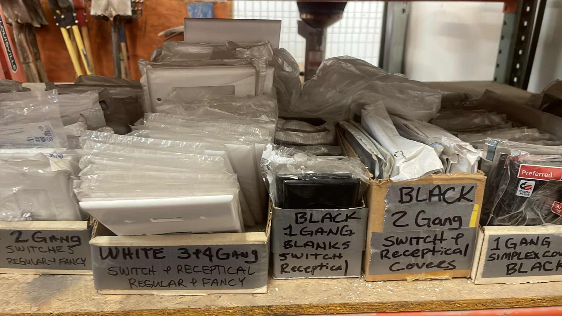 Photo 4 of WALL OUTLET AND LIGHT SWITCH FACE PLATES WHITE ALMOND BLACK STAINLESS