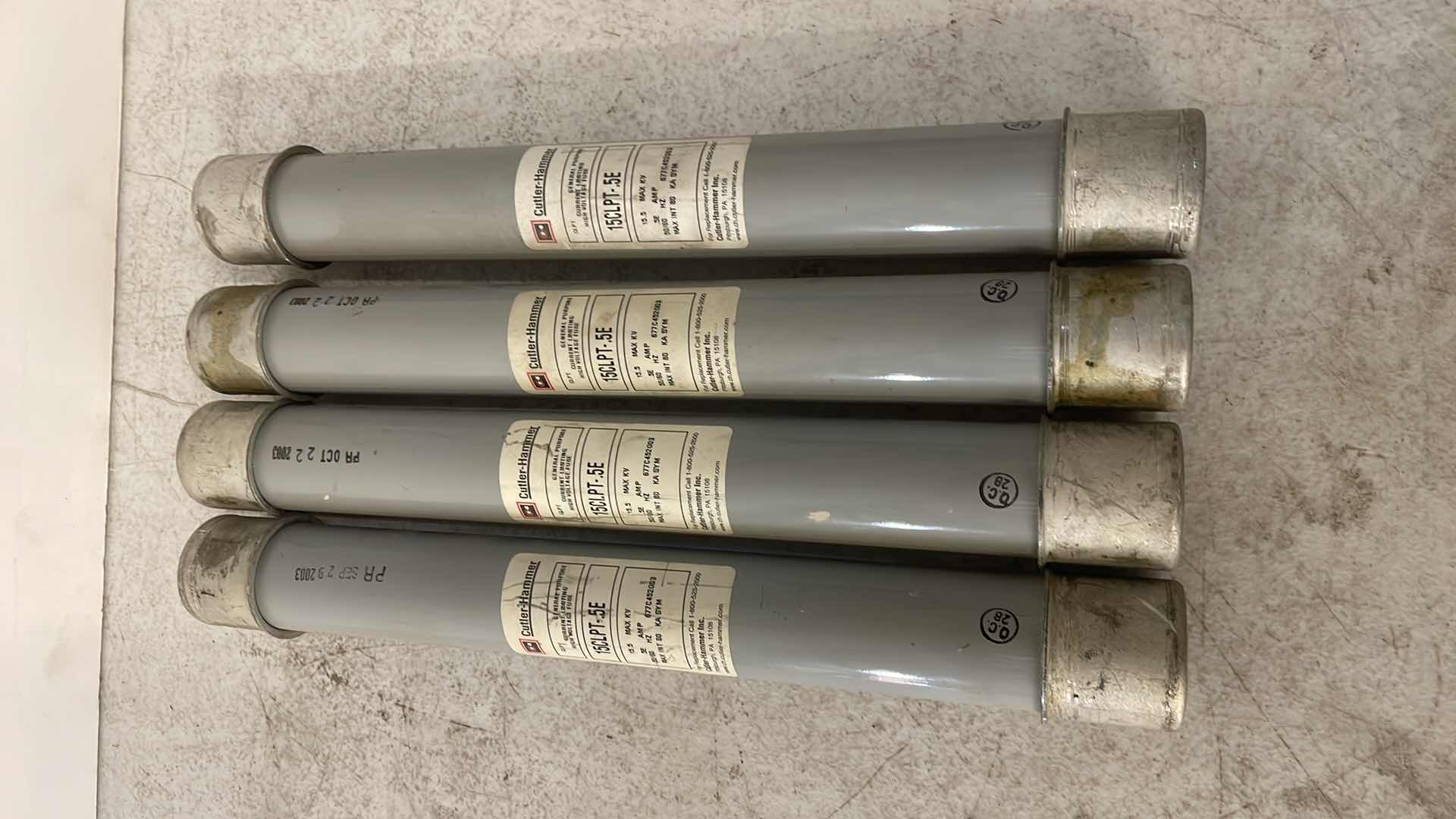 Photo 1 of CUTLER HAMMER EATON 15CLPT-.5E 5.5KV 0.5E AMP HIGH VOLTAGE FUSE