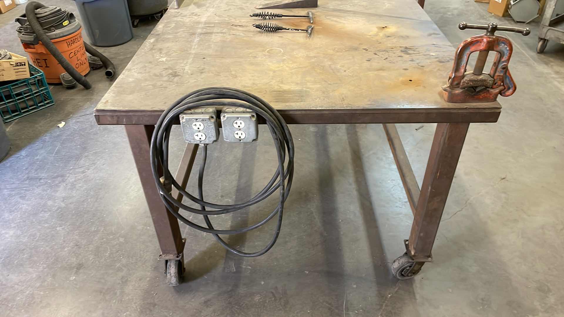 Photo 1 of CUSTOM WELDING TABLE 4’ x 5’ 36” HEAVY DUTY 1/4” THICK PLATE TOP