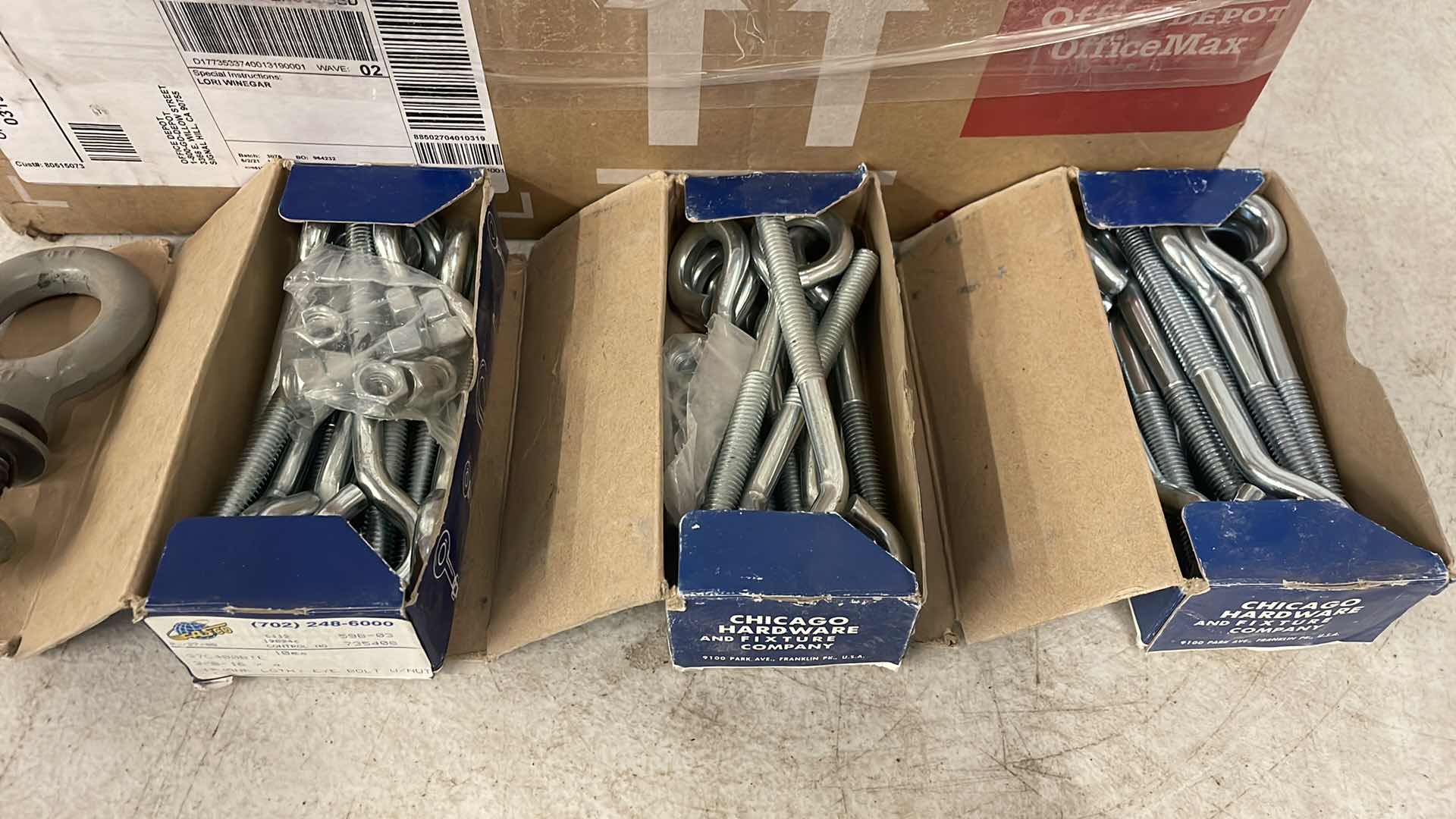 Photo 1 of EYE BOLTS AND MISC HARDWARE