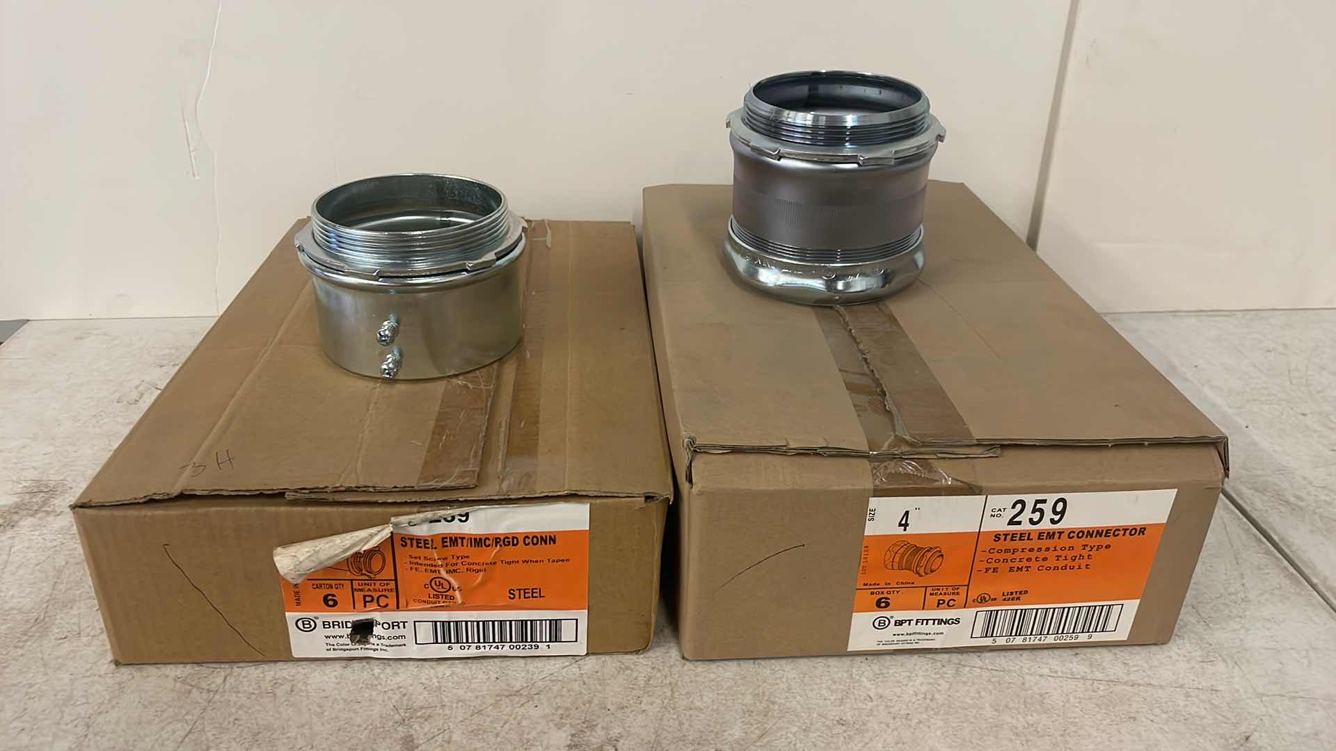 Photo 1 of 4” STEEL EMT CONNECTORS 4EA