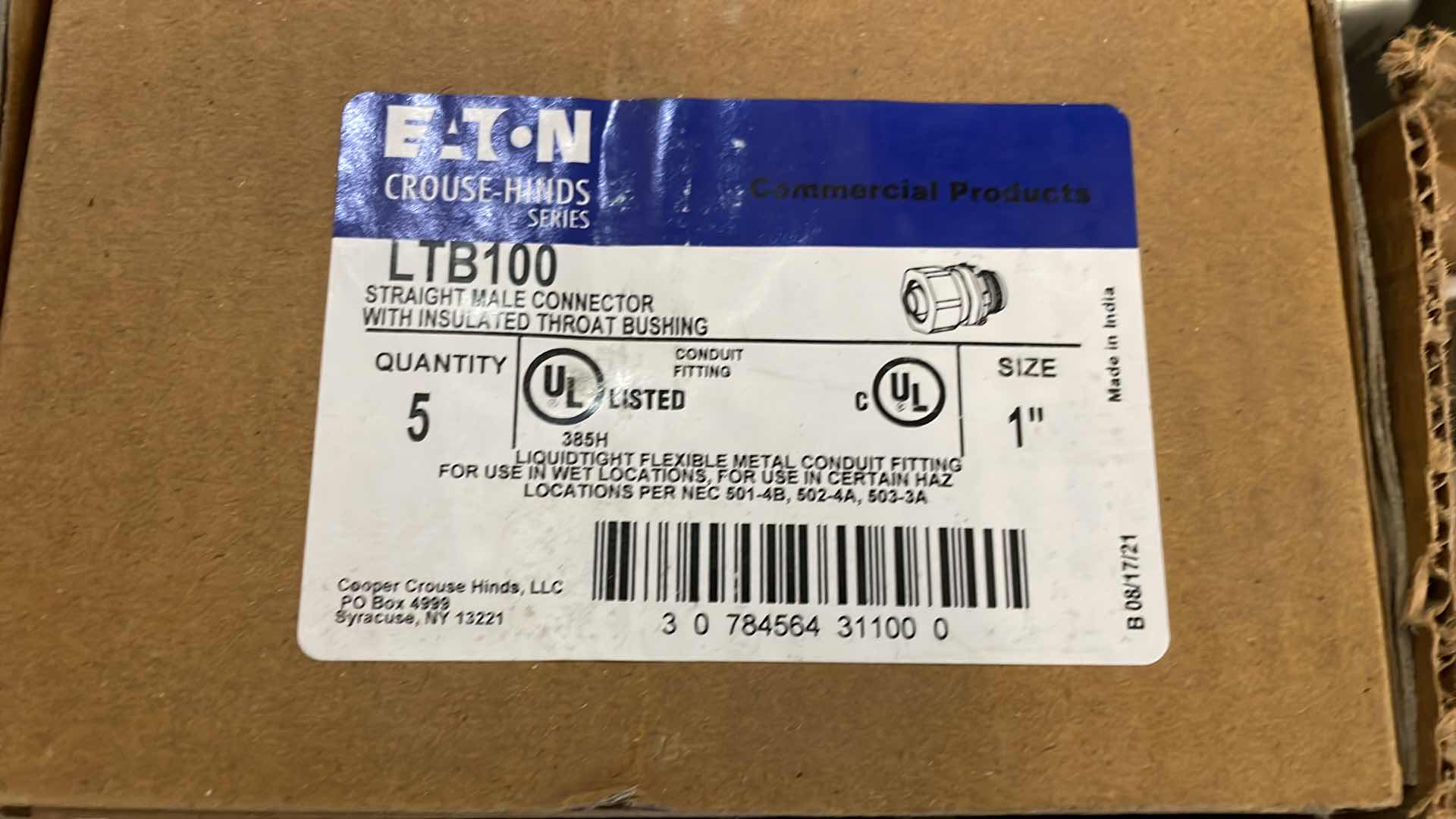 Photo 1 of VARIOUS CONNECTORS 1/2” - 3”