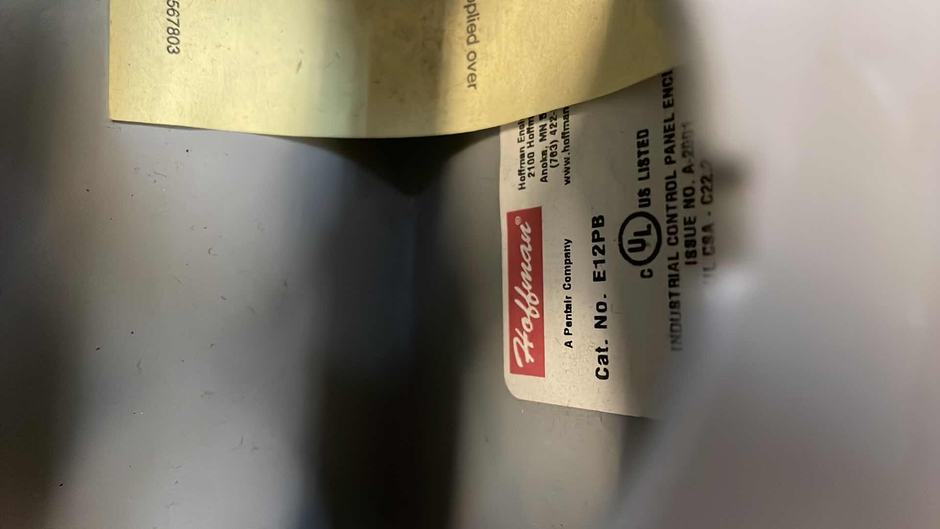 Photo 3 of HOFFMAN CONTROL PANEL BOXES E25PBA E12PB