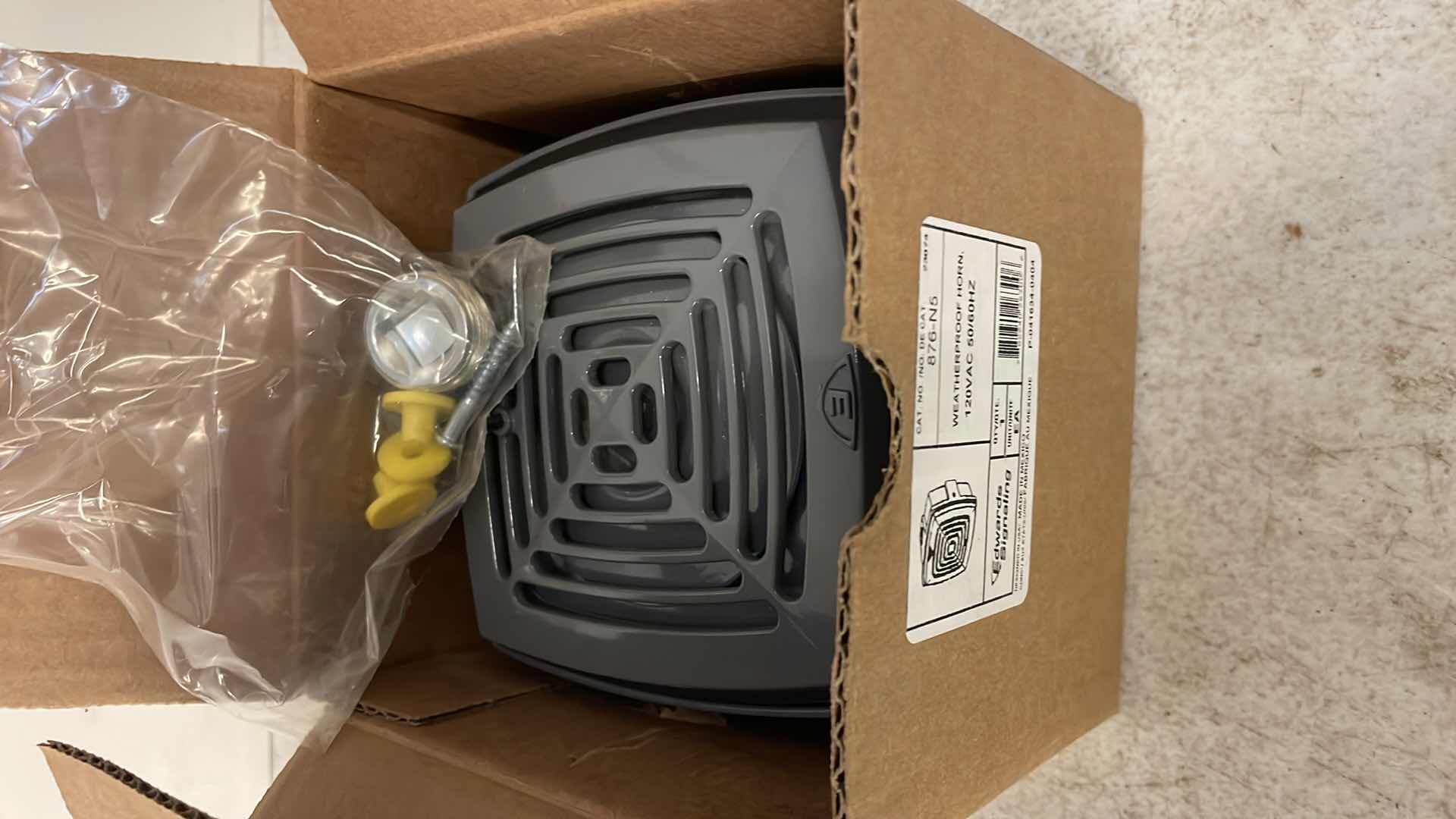 Photo 1 of EDWARDS-SIGNALING-876-N5 WEATHERPROOF VIBRATING HORN, 120VAC, 0.13A