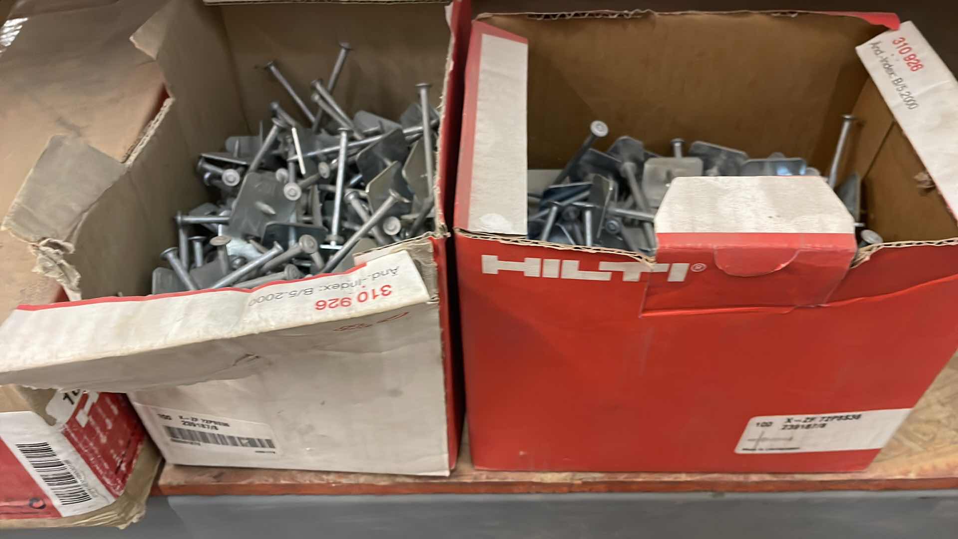 Photo 5 of TOGGLE BOLTS, SCREWS, TAP CONS NAILS,
HILTI PLYWOOD FASTENERS