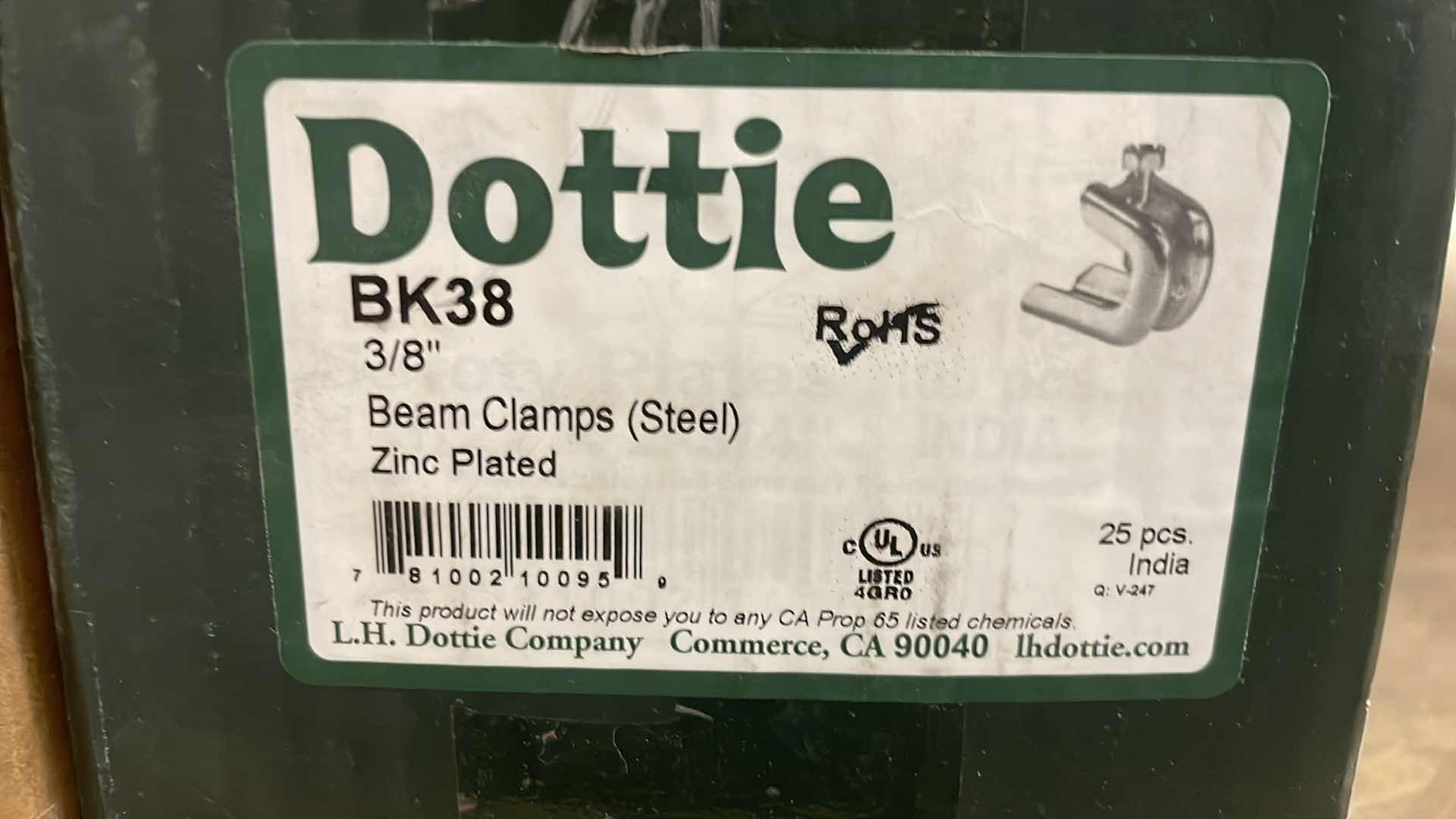 Photo 1 of DOTTIE BEAM CLAMPS TOPAZ BEAM CLAMS