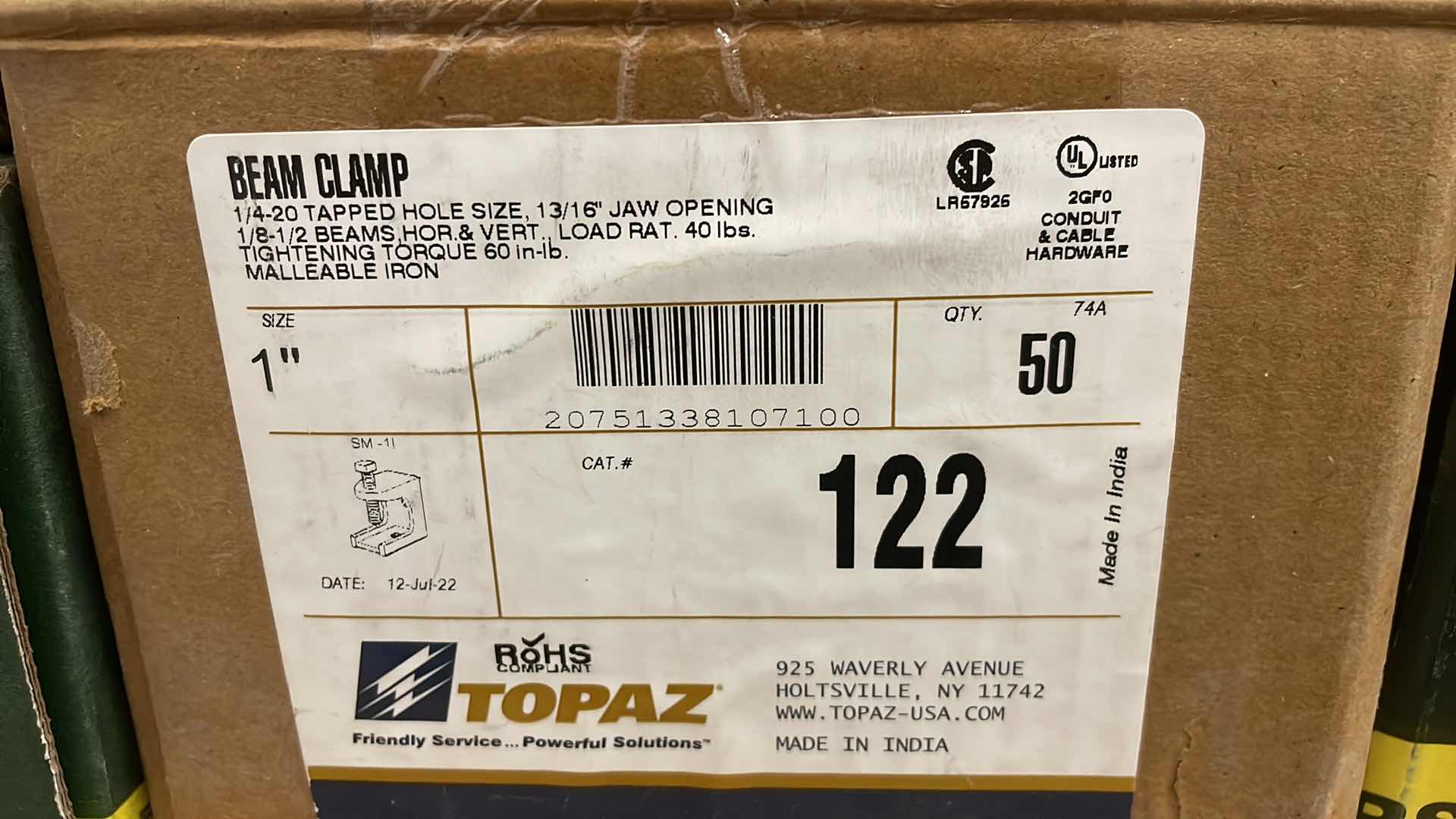 Photo 1 of DOTTIE BEAM CLAMPS TOPAZ BEAM CLAMS