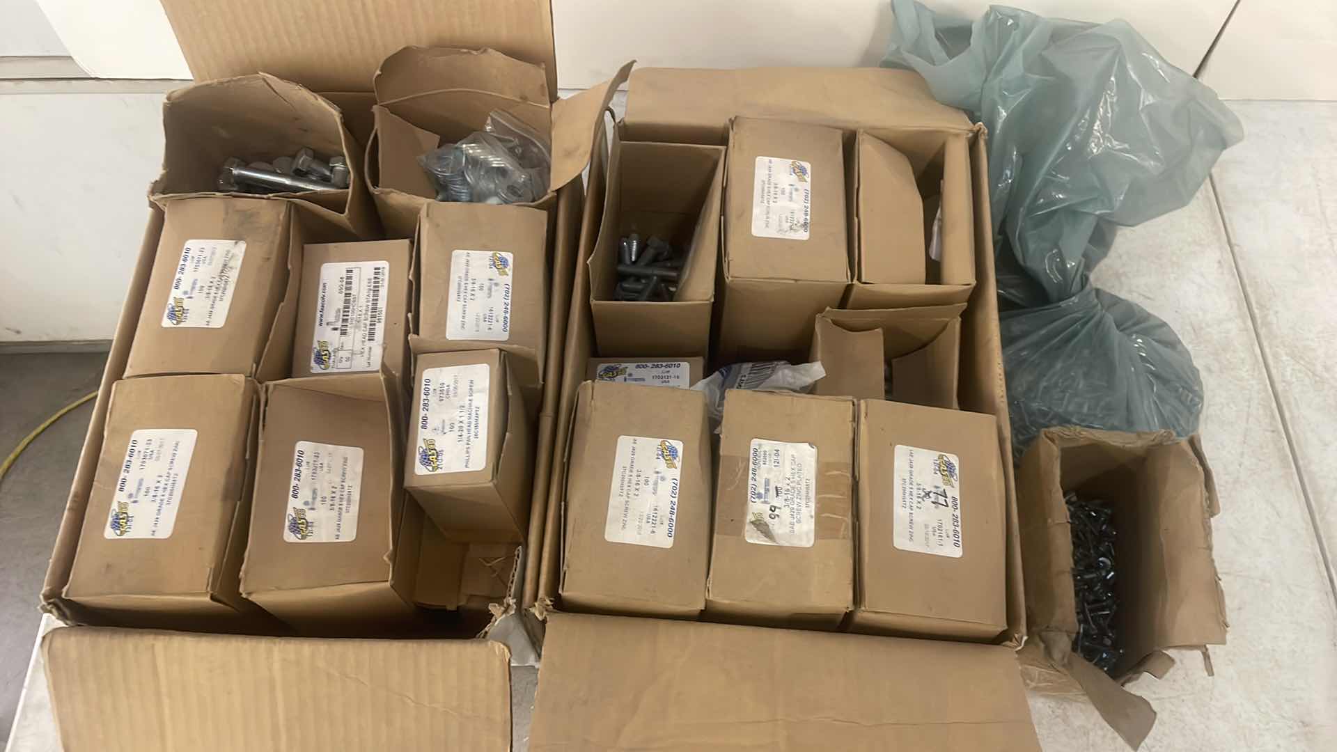 Photo 1 of 3/8” X 2" GRADE 5 BOLTS, DIFFERENT LENGTHS SELF TAPPING SCREWS SEE PICTURES