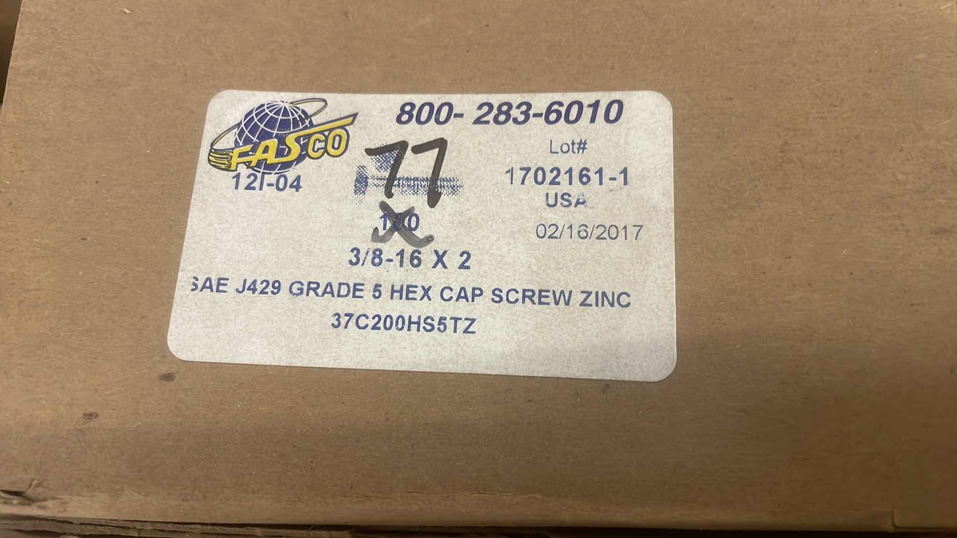 Photo 2 of 3/8” X 2" GRADE 5 BOLTS, DIFFERENT LENGTHS SELF TAPPING SCREWS SEE PICTURES