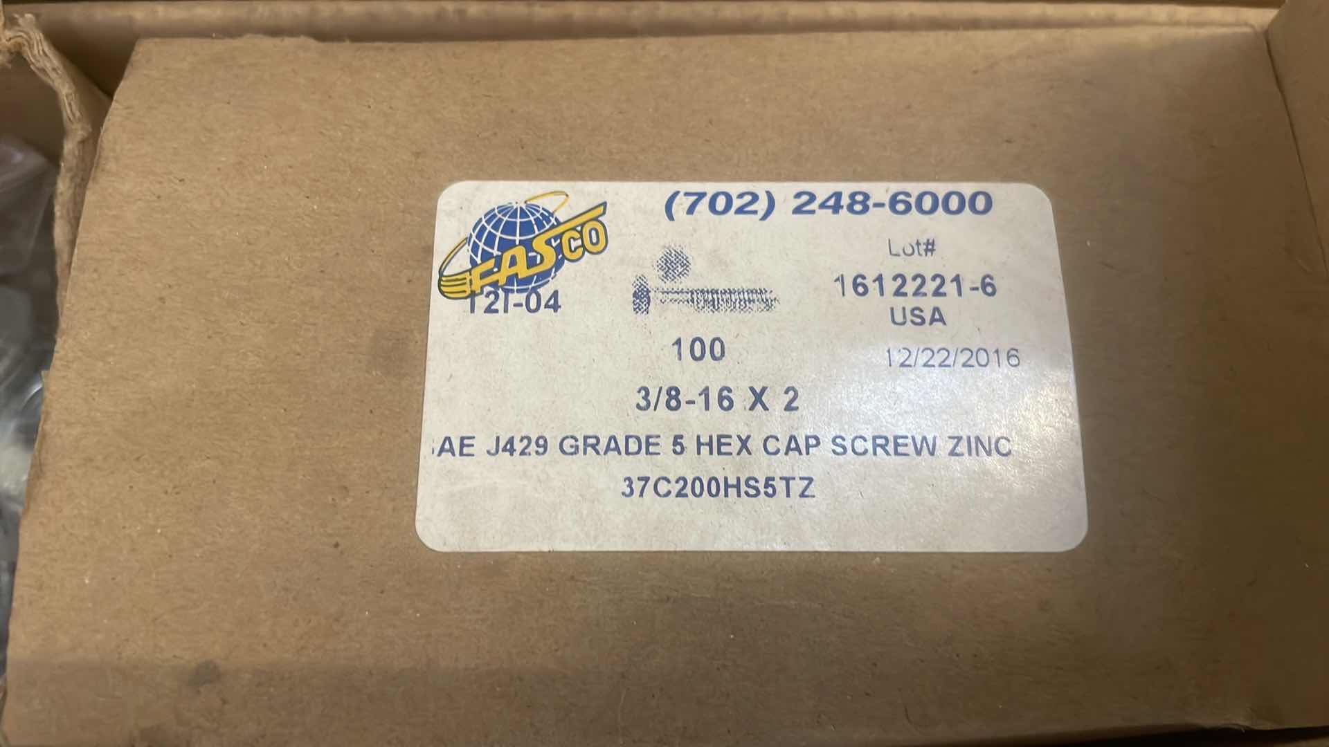 Photo 4 of 3/8” X 2" GRADE 5 BOLTS, DIFFERENT LENGTHS SELF TAPPING SCREWS SEE PICTURES