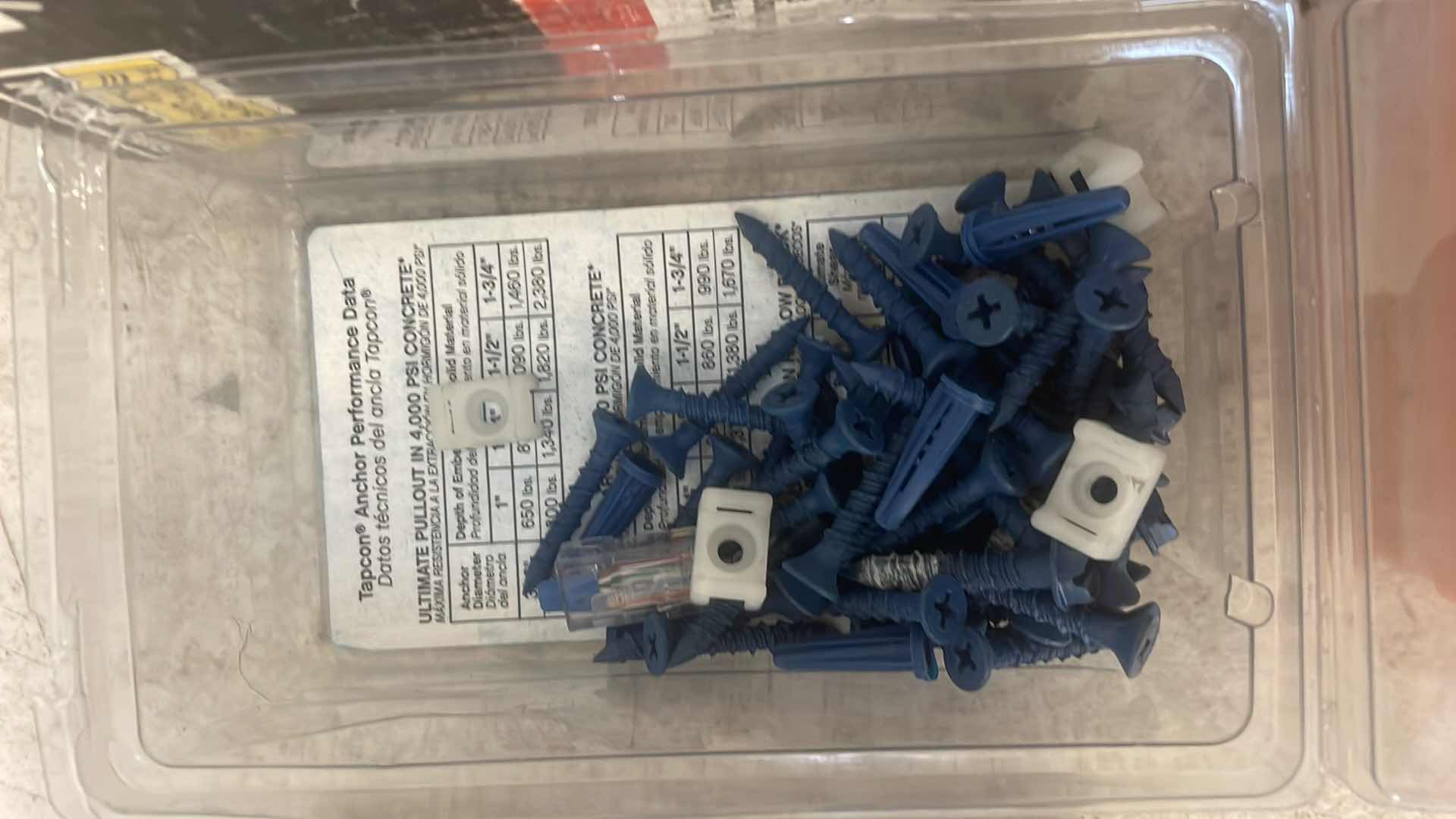 Photo 1 of TAPCON ASSORTMENT WITH CONCRETE ANCHORING SYSTEM