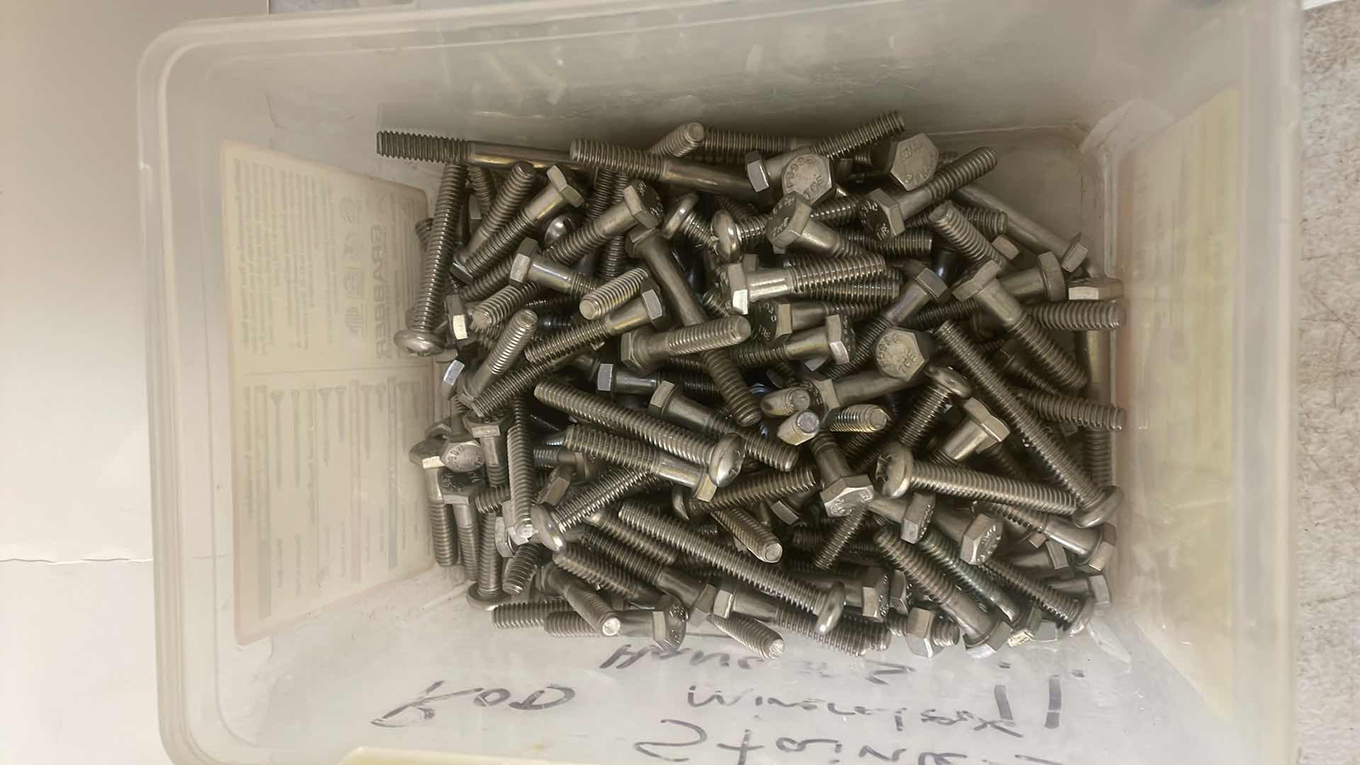 Photo 2 of NUTS BOLTS WASHERS SELF TAPPING SCREWS