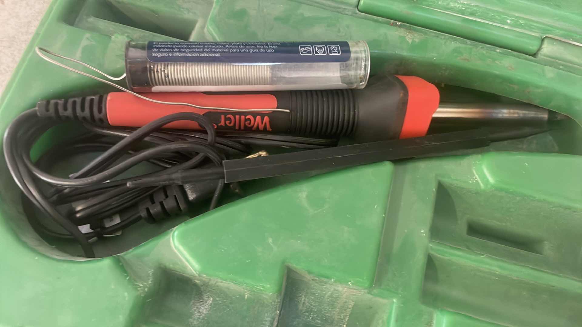 Photo 2 of 2 WELLER SOLDERING IRONS WITH APPROX 1LB SOLDER