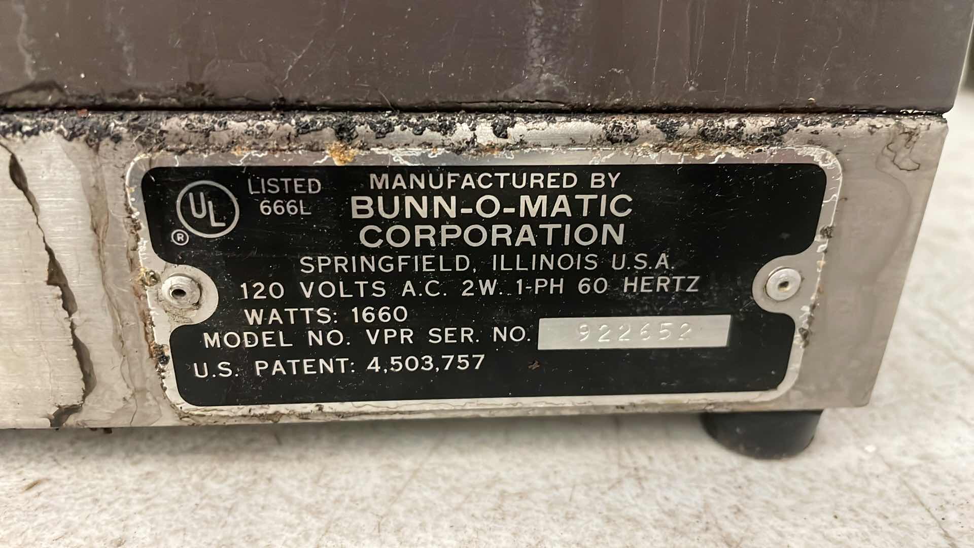 Photo 1 of BUNN POUR-OMATIC COFFEE MAKER