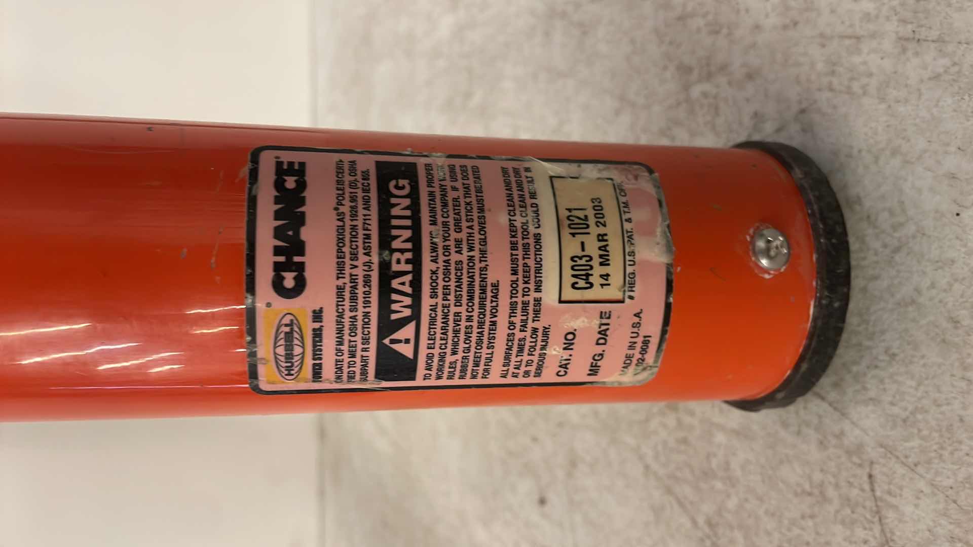 Photo 1 of CHANCE C4031021 HEAVY DUTY TELESCOPING DISCONNECT STICK WITH BAG