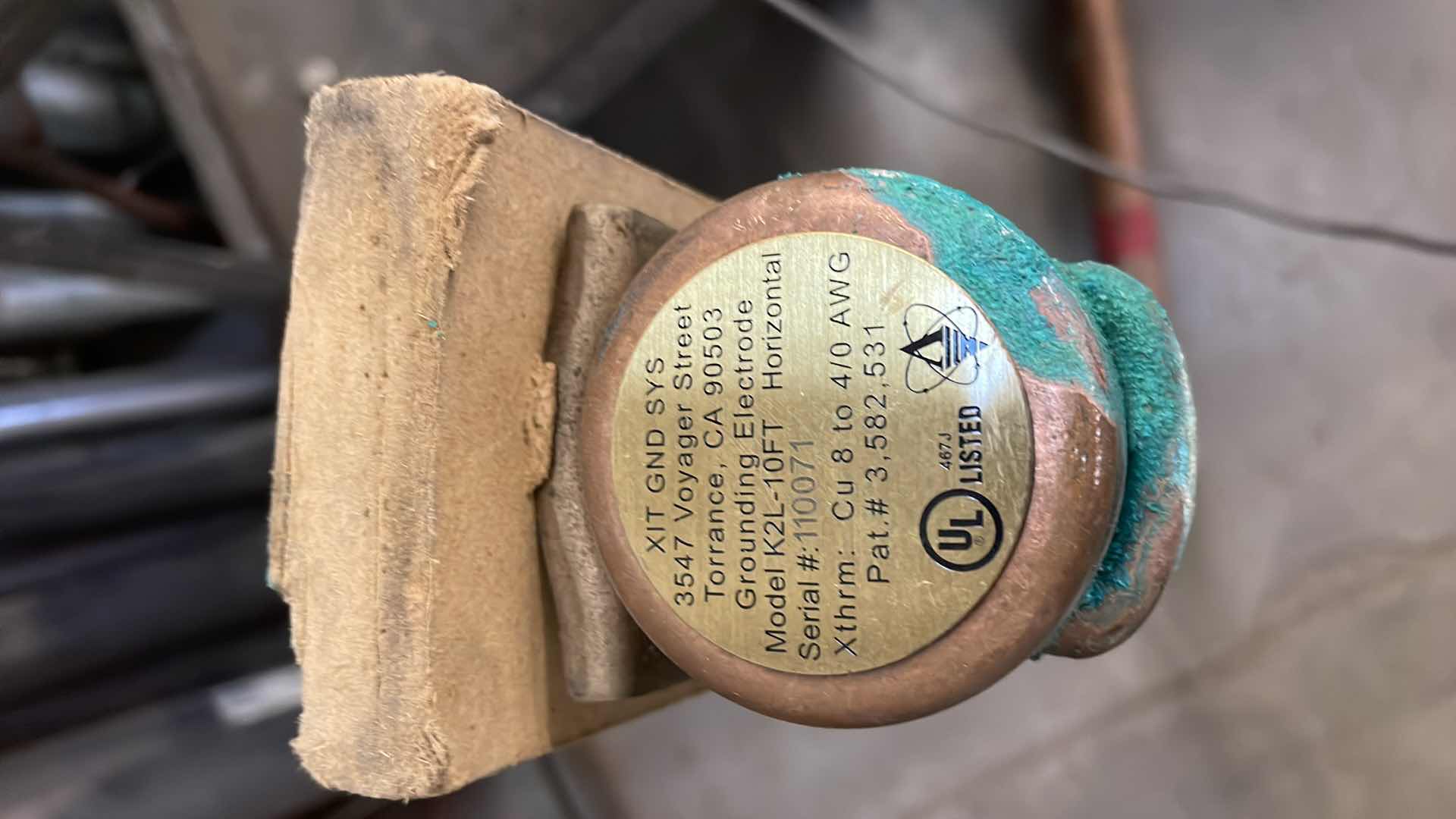 Photo 1 of 10 FT HORIZONTAL WITH 36" NECK L-SHAPED XIT GROUNDING SYSTEM COPPER