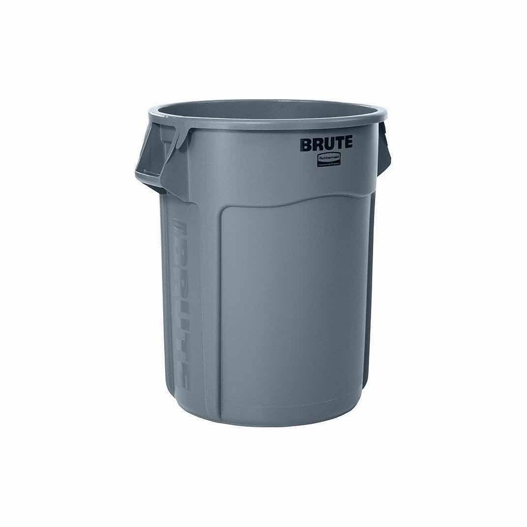 Photo 1 of RUBBERMAID COMMERCIAL PRODUCTS TRASH CAN: BRUTE®, ROUND, GRAY, 55 GAL CAPACITY, 33 IN OVERALL HT