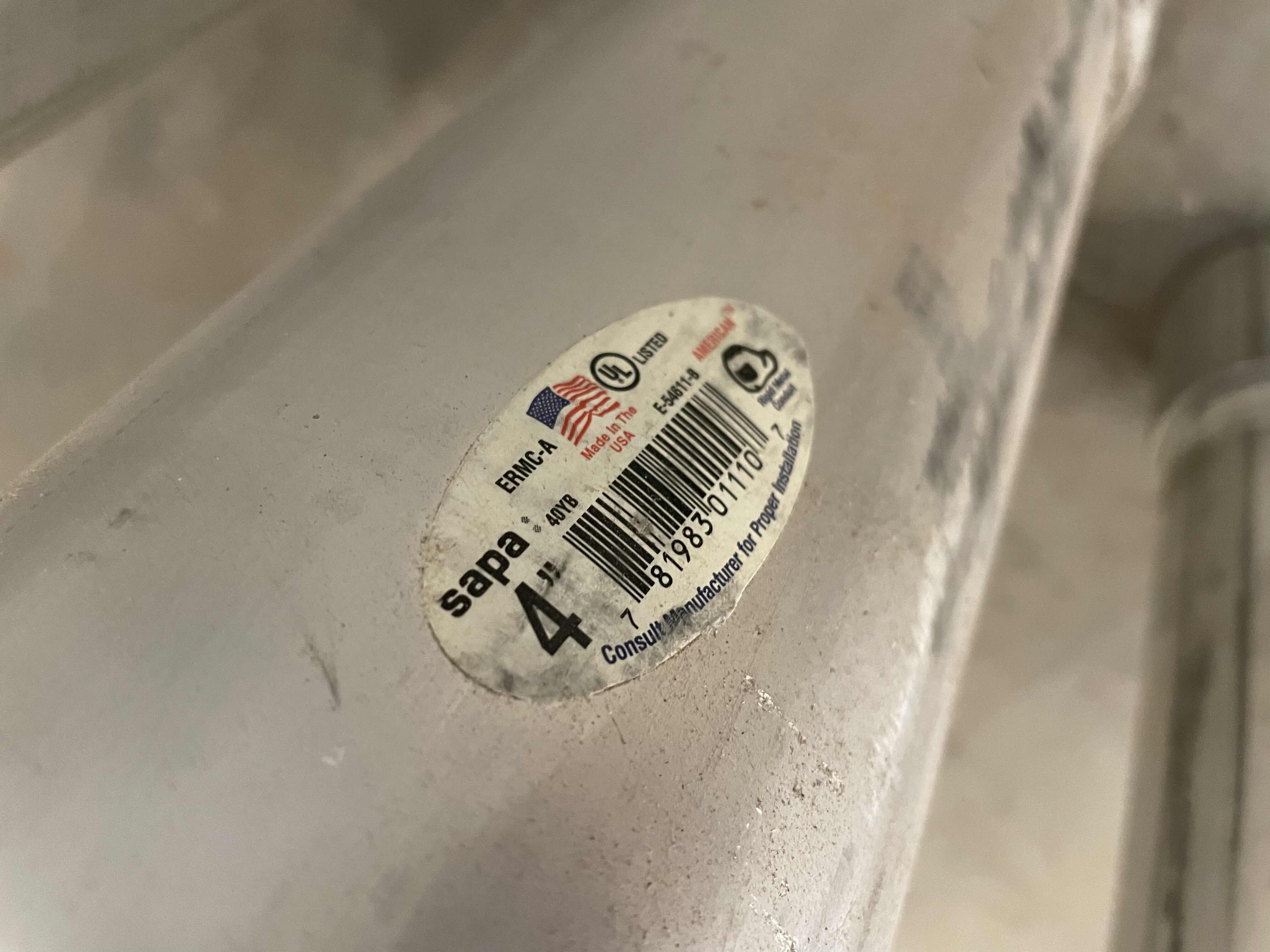 Photo 1 of ALUMINUM RIDGID CONDUIT 2-4” x 10', 1-2-1/2” x 10' WITH COUPLING ON ONE SIDE