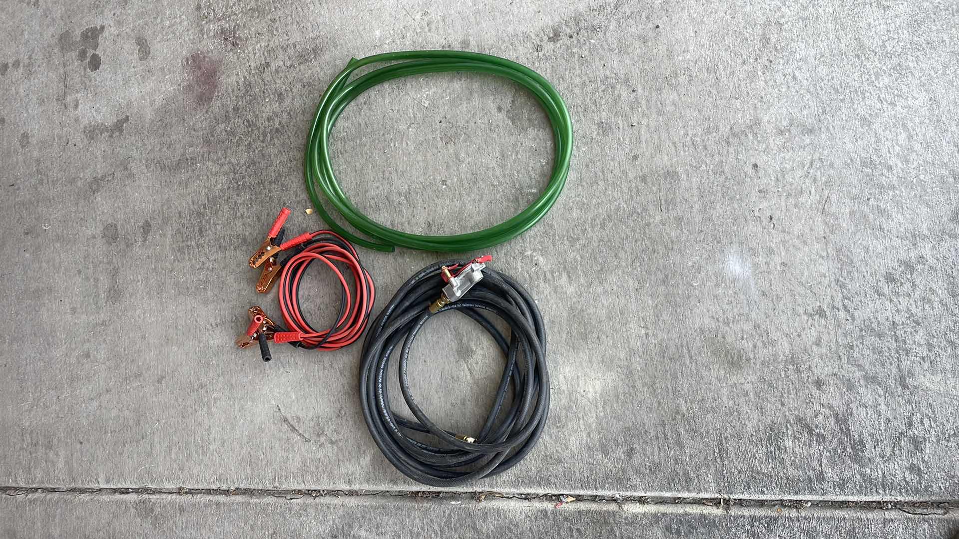 Photo 1 of JUMPER CABLES, AIR HOSE WITH GLAD HAND ADAPTER, SPARE GREEN HOSE