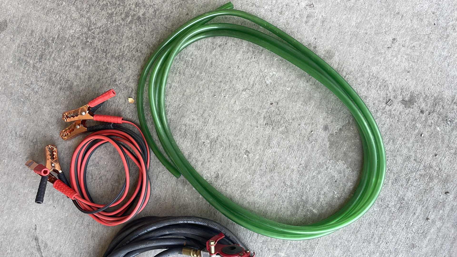 Photo 1 of JUMPER CABLES, AIR HOSE WITH GLAD HAND ADAPTER, SPARE GREEN HOSE