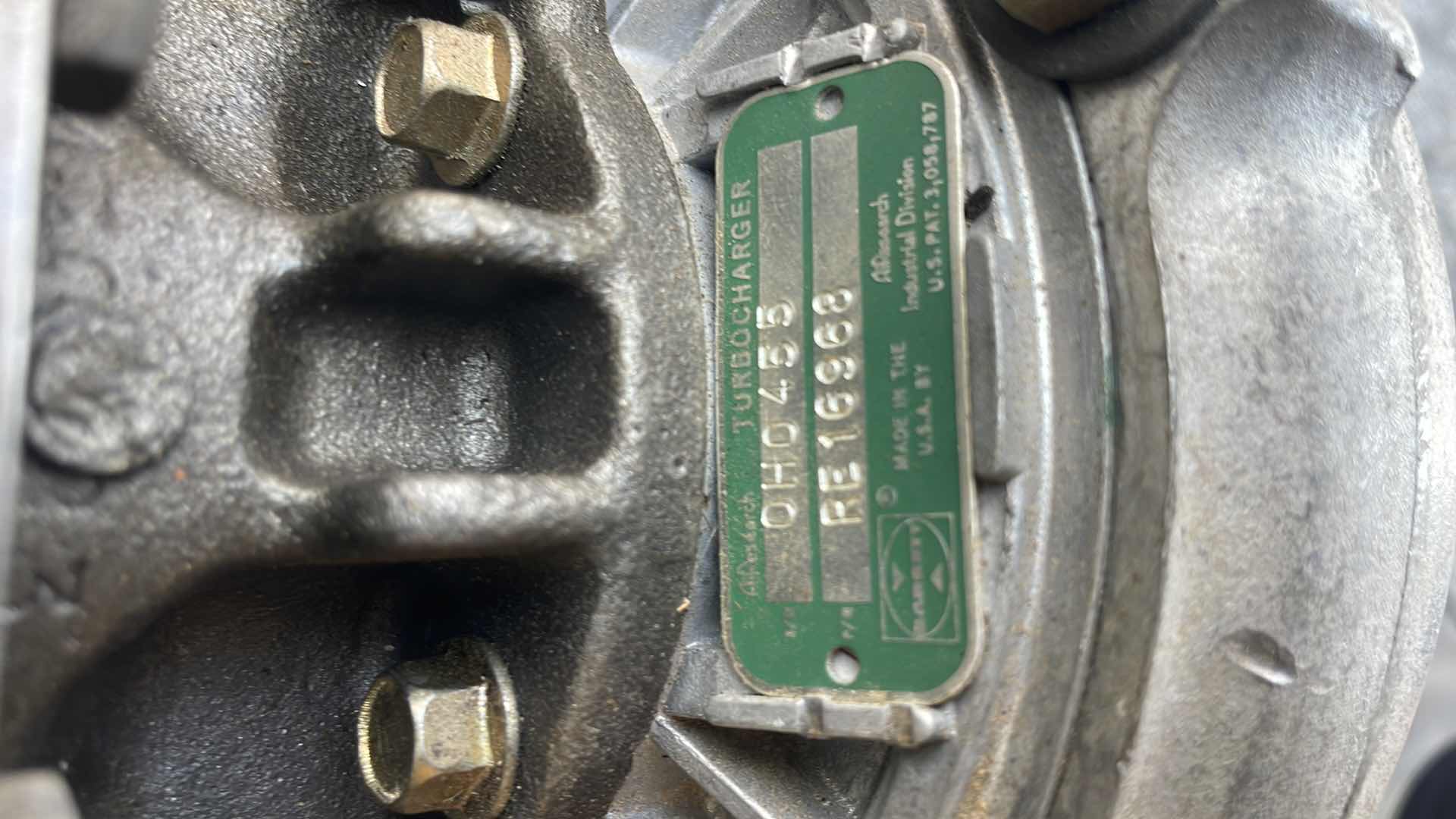 Photo 1 of AIRSEARCH TURBOCHARGER PN RE16968