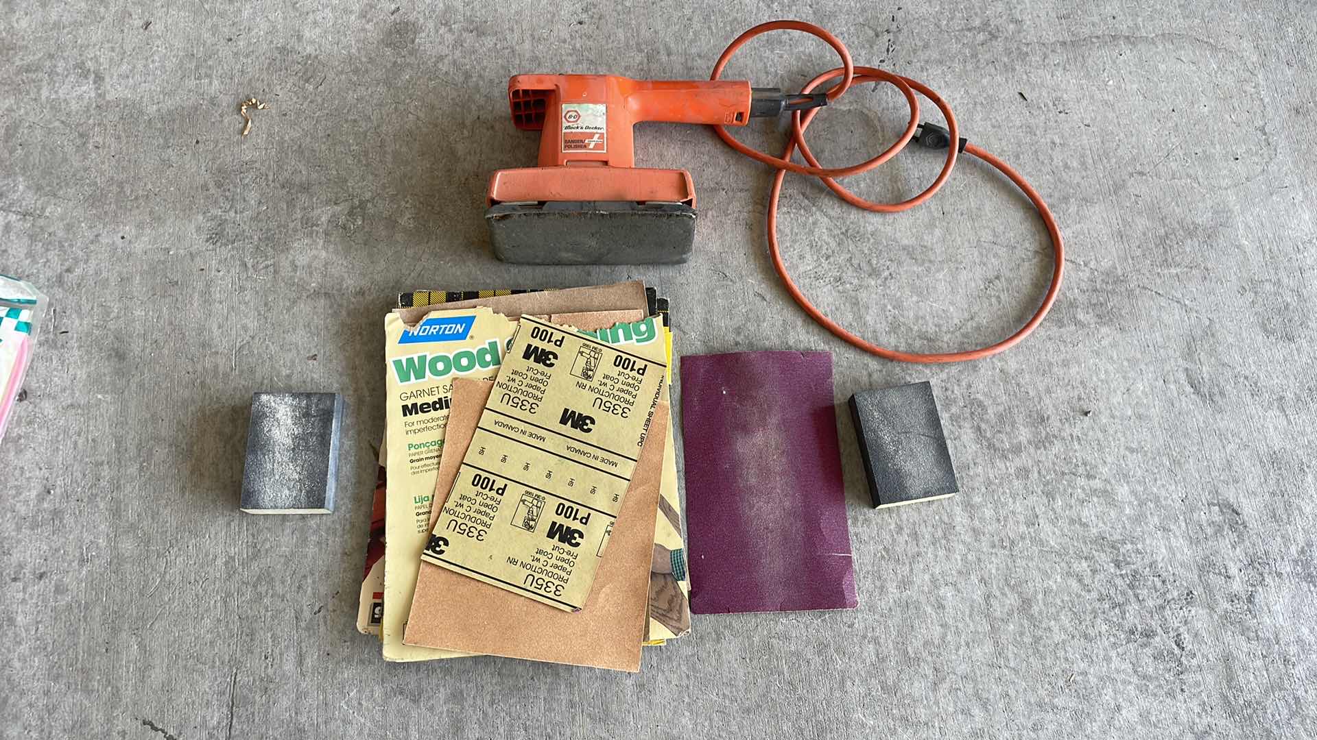 Photo 1 of BLACK & DECKER SANDER POLISHER WITH SAND PAPER