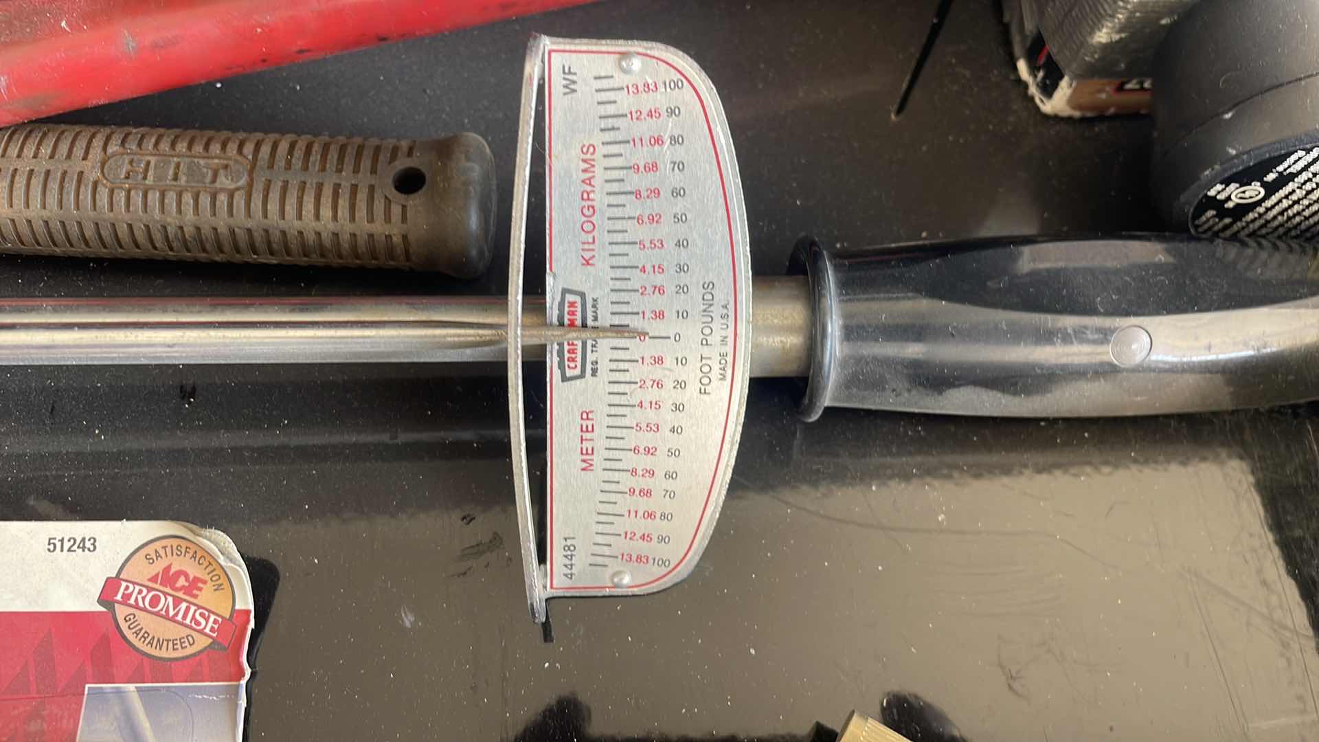 Photo 1 of KOBALT WORK BENCH AND TOOLBOX WITH LIGHT AND POWER STRIP 45”x24”x63” CRAFTSMAN TORQUE WRENCH BLUE POINT ADJUSTABLE GROOVE PLIERS DREMAL