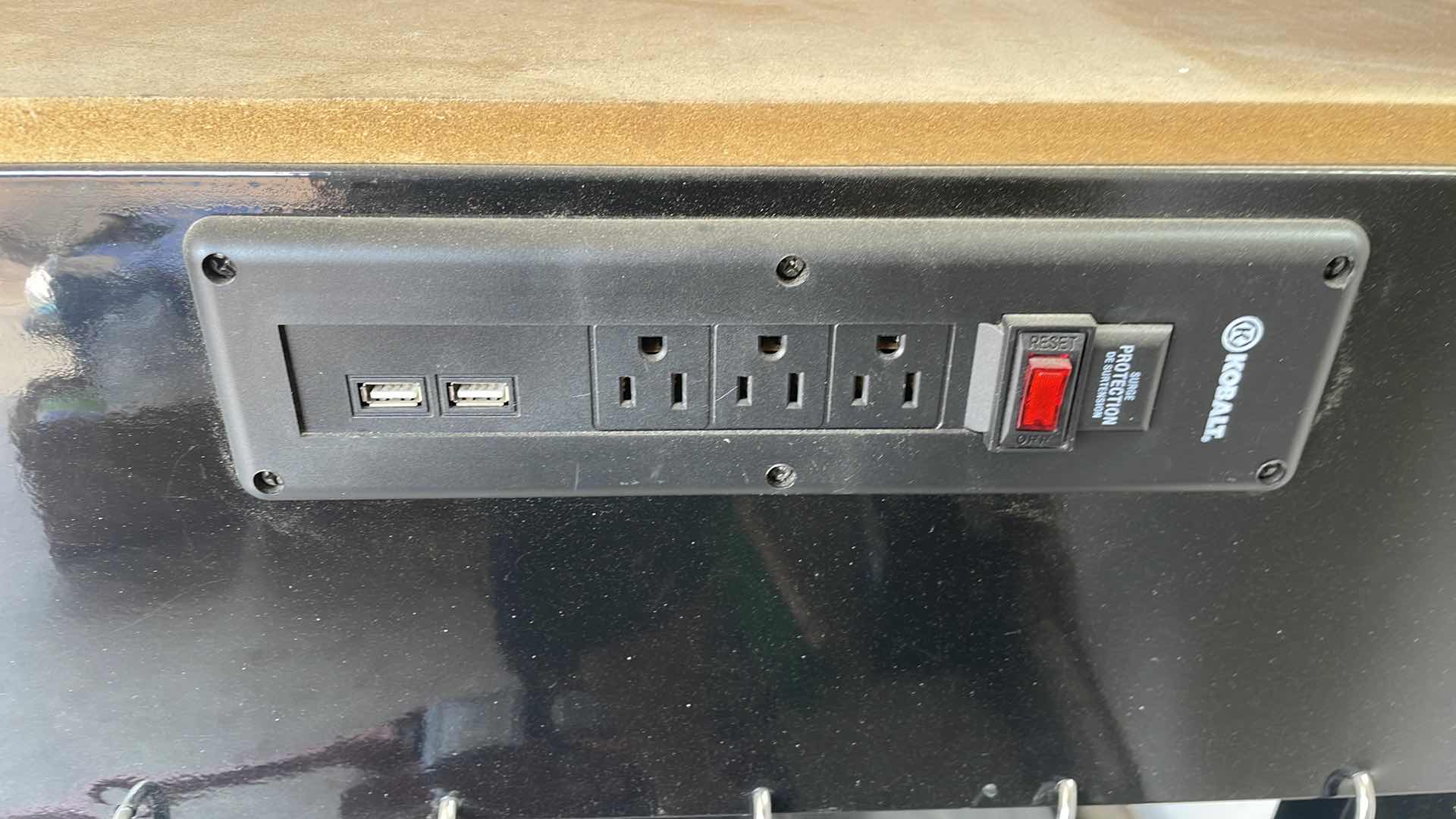 Photo 1 of KOBALT WORK BENCH AND TOOLBOX WITH LIGHT AND POWER STRIP 45”x24”x63” CRAFTSMAN TORQUE WRENCH BLUE POINT ADJUSTABLE GROOVE PLIERS DREMAL