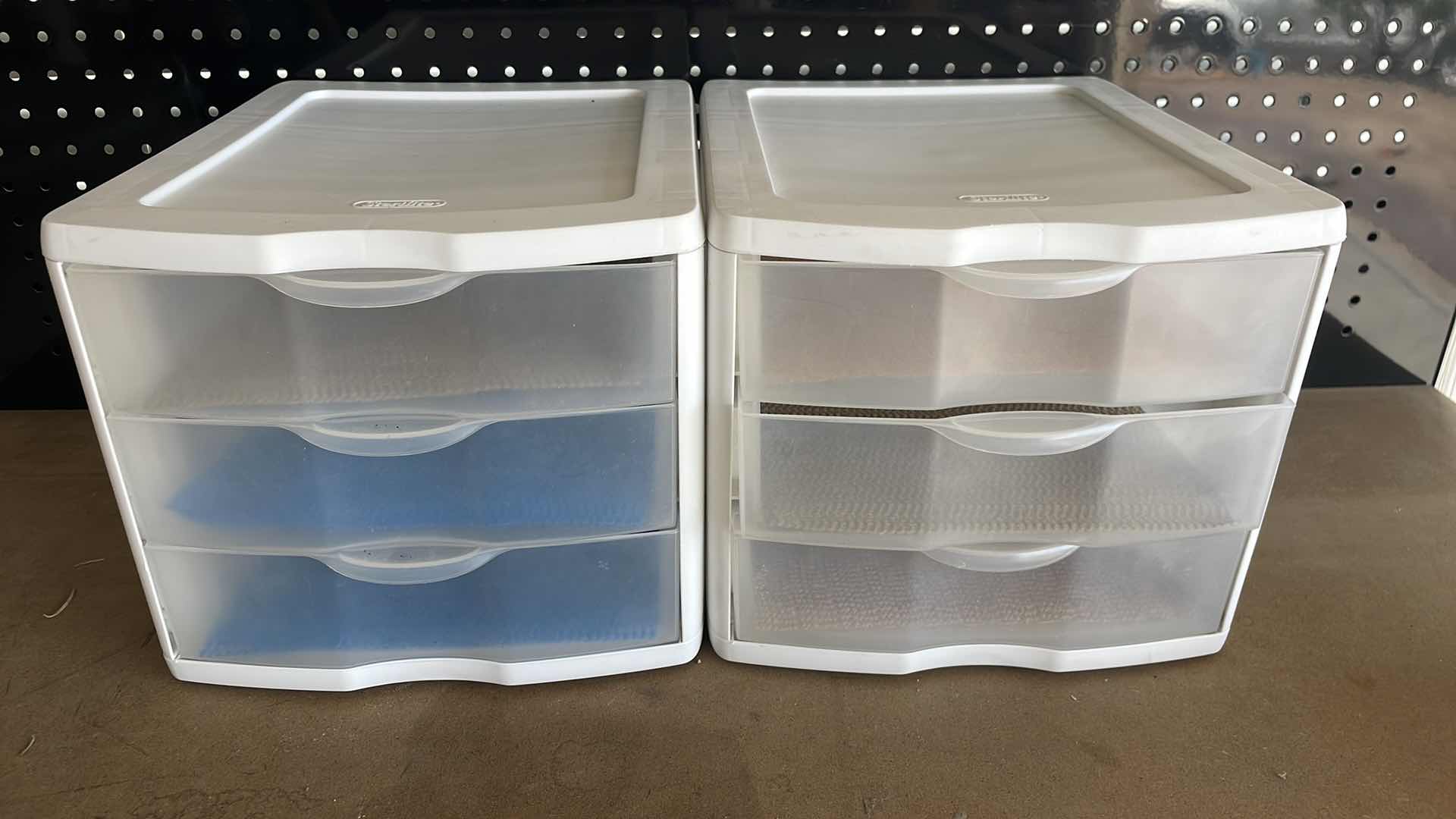 Photo 1 of STERILITE 3 DRAWER STORAGE BINS 11”x13”x10” 2 PCS