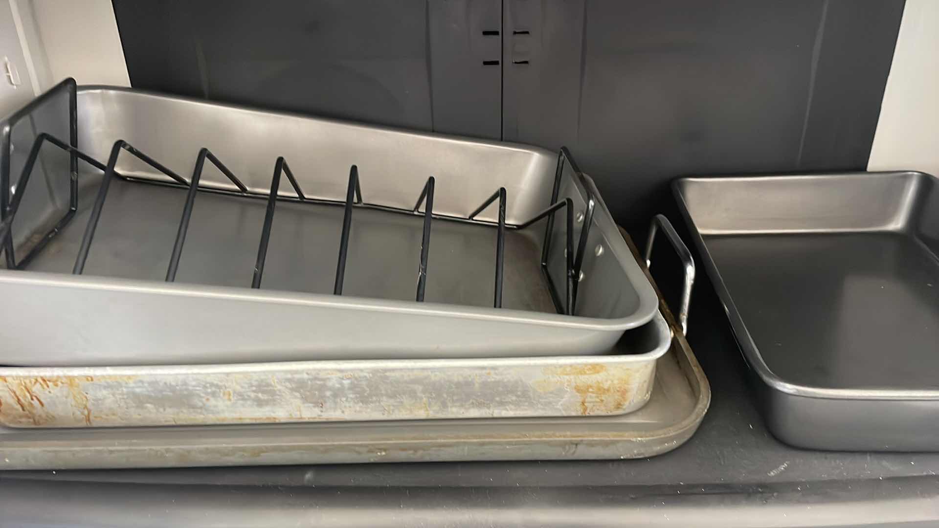 Photo 1 of PLASTIC STORAGE PANTRY 35”x18”x71” WITH CONTENTS