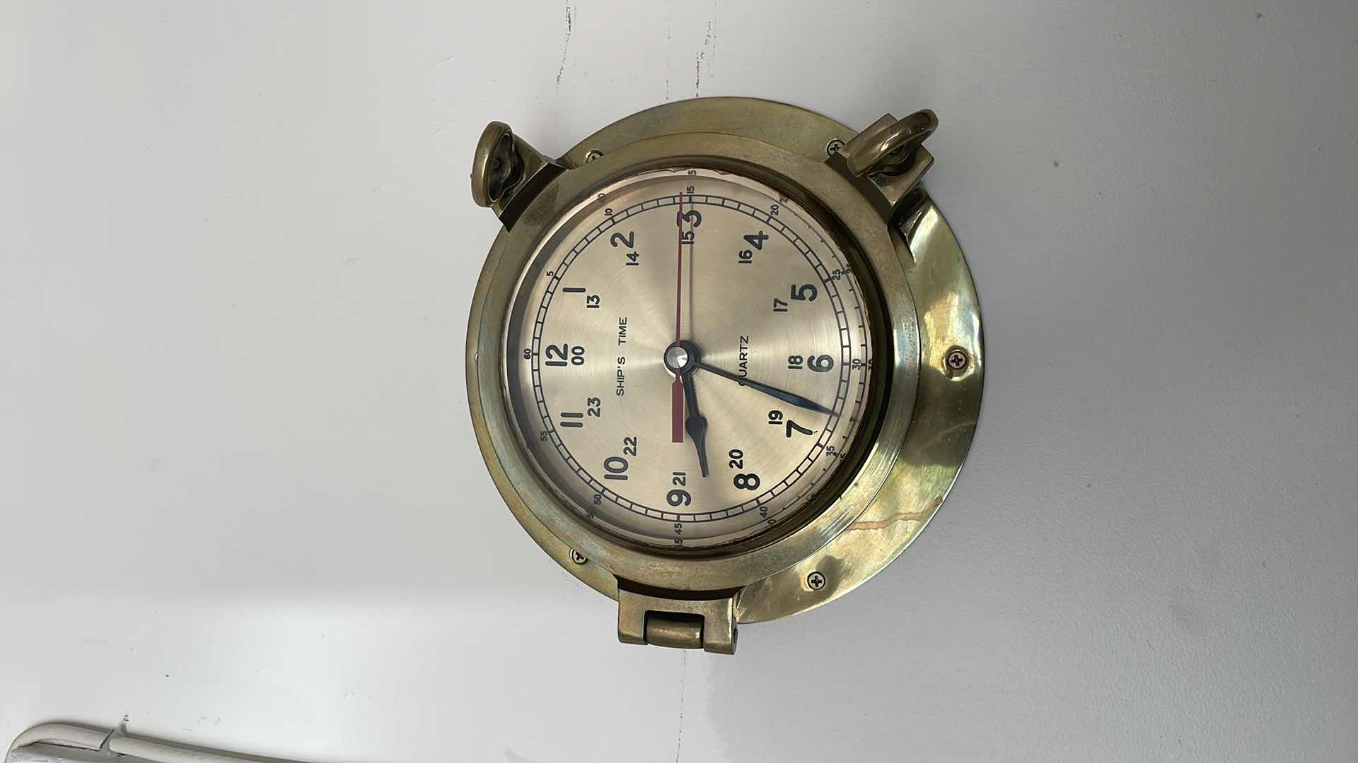 Photo 1 of BRASS SHIPS TIME NAUTICAL BEVELED GLASS