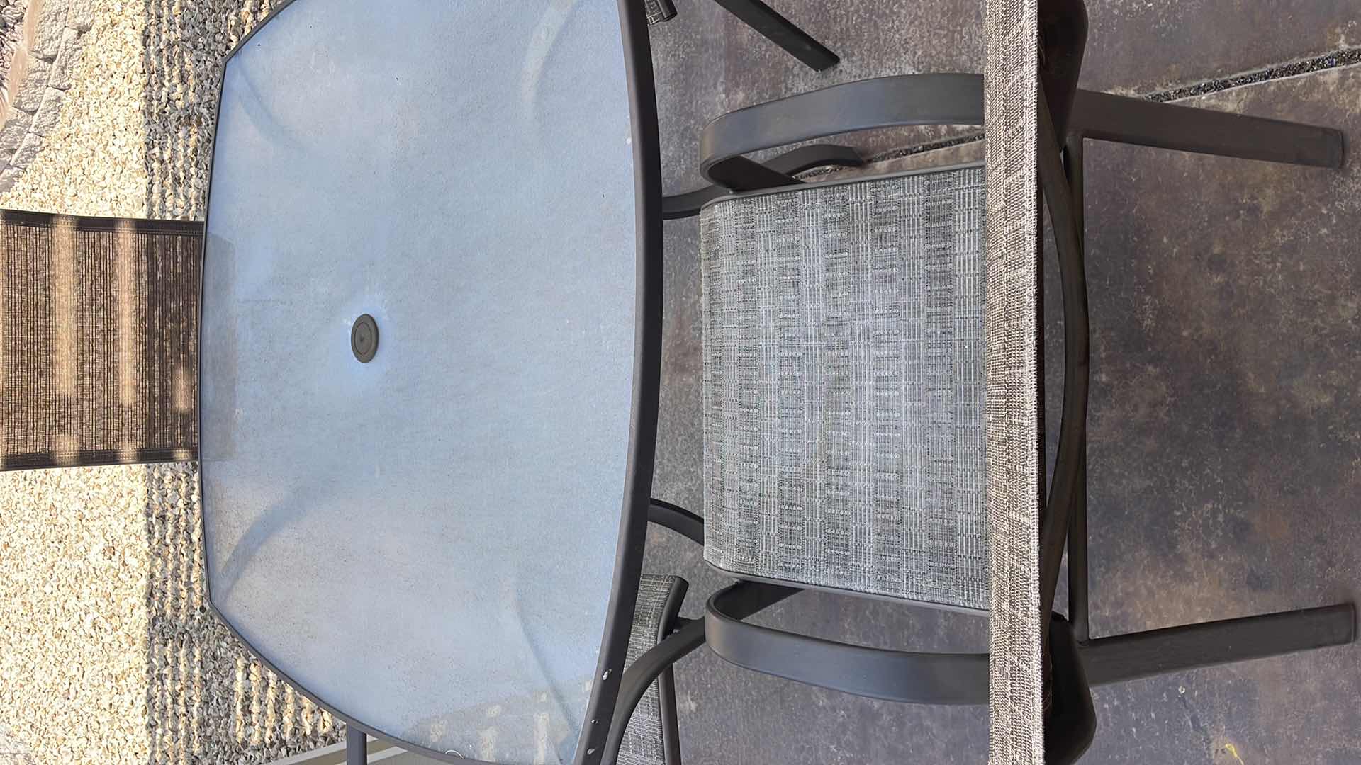 Photo 1 of PATIO TABLE 45” AND 4 CHAIRS